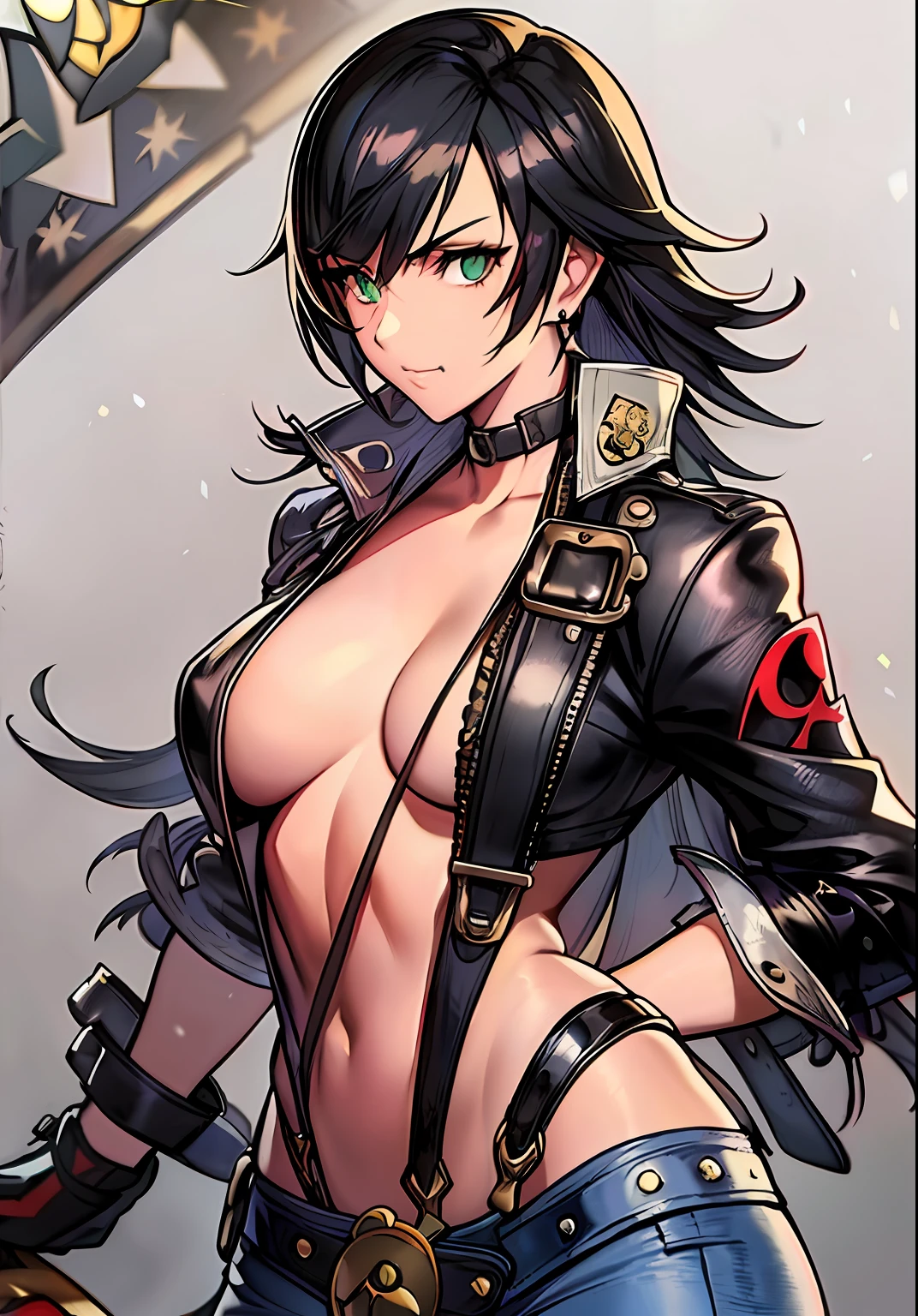 Sukeban, (Rue du Combattant 6, mort ou vivant, tekken, Rue de la Rage, Rival schools, Rumble Roses, Rencontre Kizuna: Super Tag Battle), Punk, Ikkitousen, Kill la Kill, Sukeban Deka, mature_Female, corps entier, Ville fluviale, (Femme britannique, Female_teat, Punk_Female, )rougir, mature, Women's solo, seulement, Gants, Gants noirs, Tifa bridal gauntlets, fishing net, Tenue Sukeban, (jeans, Bottes, bottes hautes, fully clothed, cheveux roux, cheveux courts roux), Coupe de cheveux Punk courte, earrings, ear piercing, yeux rouges, (veste, tenue de combattant), par Ilya Kuvshinov, erect, visible through clothing, Areolas, licking,, piercing, erect, visible through clothing, excitation sexuelle,