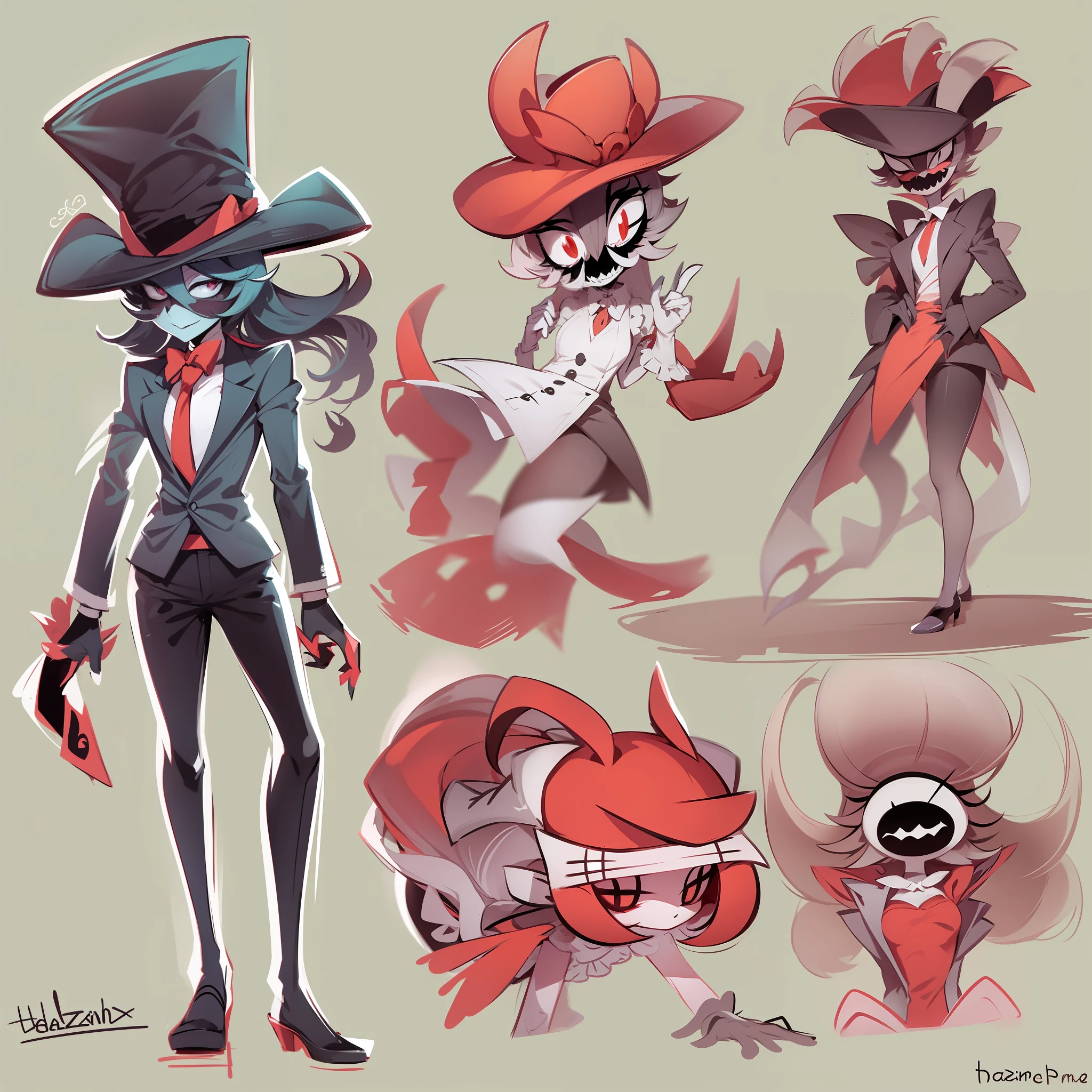 drawing references hazbin hotel style