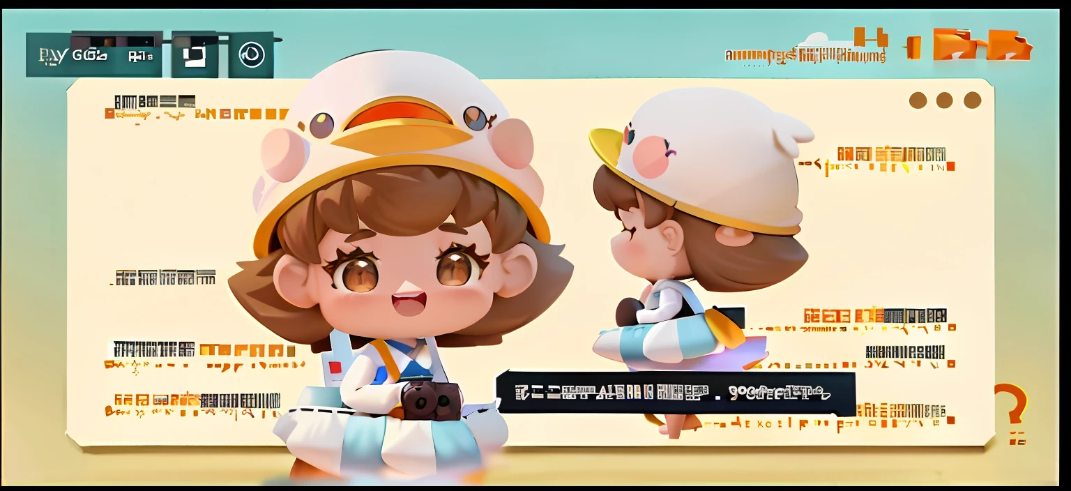 a close up of a cartoon character with a hat on, female explorer mini cute girl, cute 3 d render, vinyl toy figurine, cute pocelain doll, trending on cgstation, ( highly detailed figure ), by Yanjun Cheng, cute! c4d, cute cartoon character, pvc figurine, character is in her natural pose, 3 d render stylized