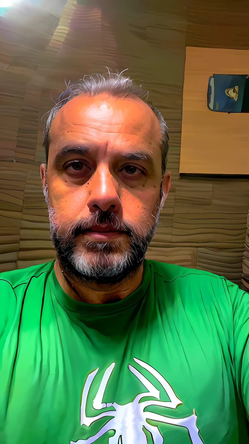 Homem de camisa preta em pe com uma paisagem de floresta linda de fantasia no fundo, david rios ferreira, icaro carvalho, Carmelo Blandino, Homem de 4 0 anos, Fotografia selfie 8k, gui guimaraes, inspired by Antônio Parreiras, Homens de 45 anos, imagem frontal, emanuele dascanio
