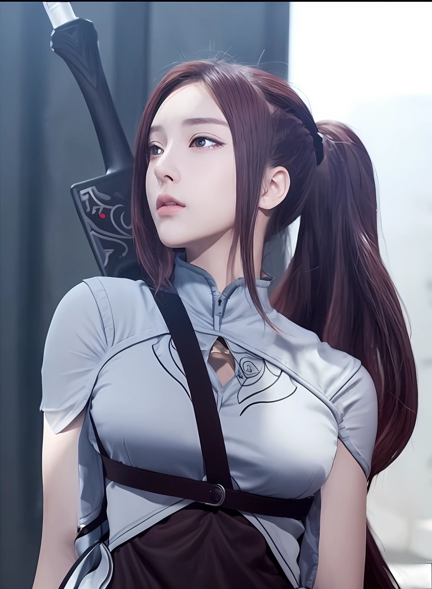 realistic eyes, realistic hair, realistic light