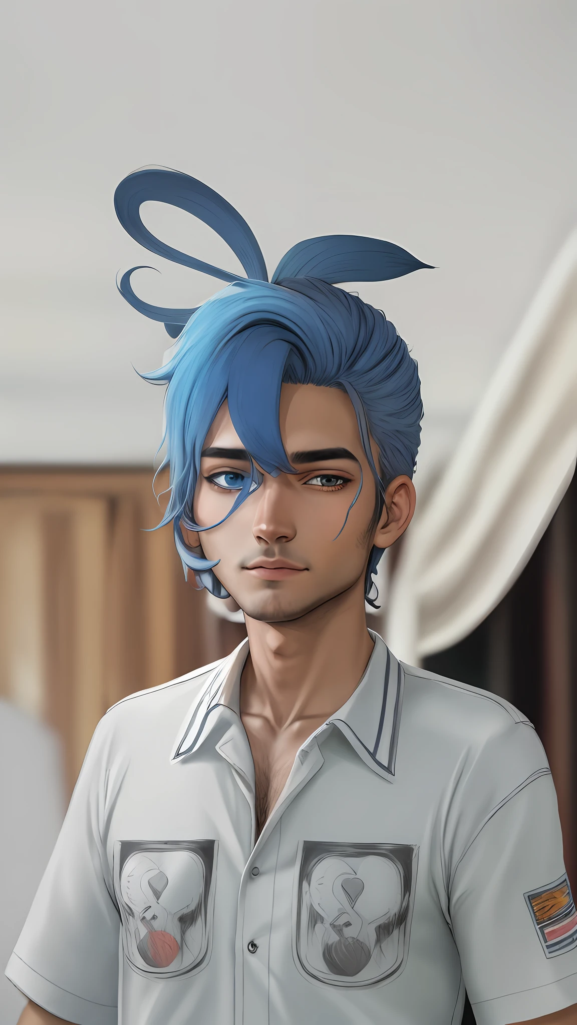 1girl, Aqua_olho, Aqua_Unhas, azul_Hair, azul_Unhas, Close-up, Unhas, Hair_enfeite, Hemsune_amigo, Heart, Heart_Hands, Longas_Hair, Olhando_em_visualizador, prego_Polish, gravema, camisa, Mangas, Mangas_camisa, sozinho, Caudas duplas, muito_Longas_Hair, Branco_Background Story, Branco_camisa