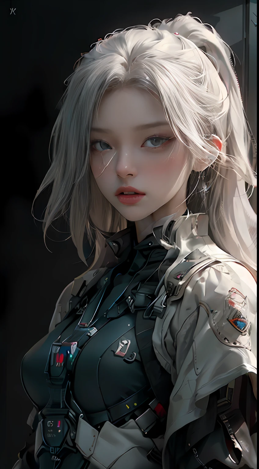((beste-Qualit)), (((Offended, open mouth))), ((tmasterpiece)), (detailing: 1.4), 3D, Image of a beautiful cyberpunk woman, HDR (High Dynamic Range), ray traced, NVIDIA RTX, Super-Resolution, Unreal 5, Subsurface рассеяние, PBR-текстурирование, postprocessed, Anisotropic filtering, Depth of field, Maximum Clarity and Clarity, Multi-layer Textures, Albedo and mirror maps, Surface shading, Accurate Light-Material Interaction Simulation, Perfectly proportioned, Octane rendering, duotone lighting, Wide aperture, Low ISO, White balance, the rule of thirds, 8K RAW,