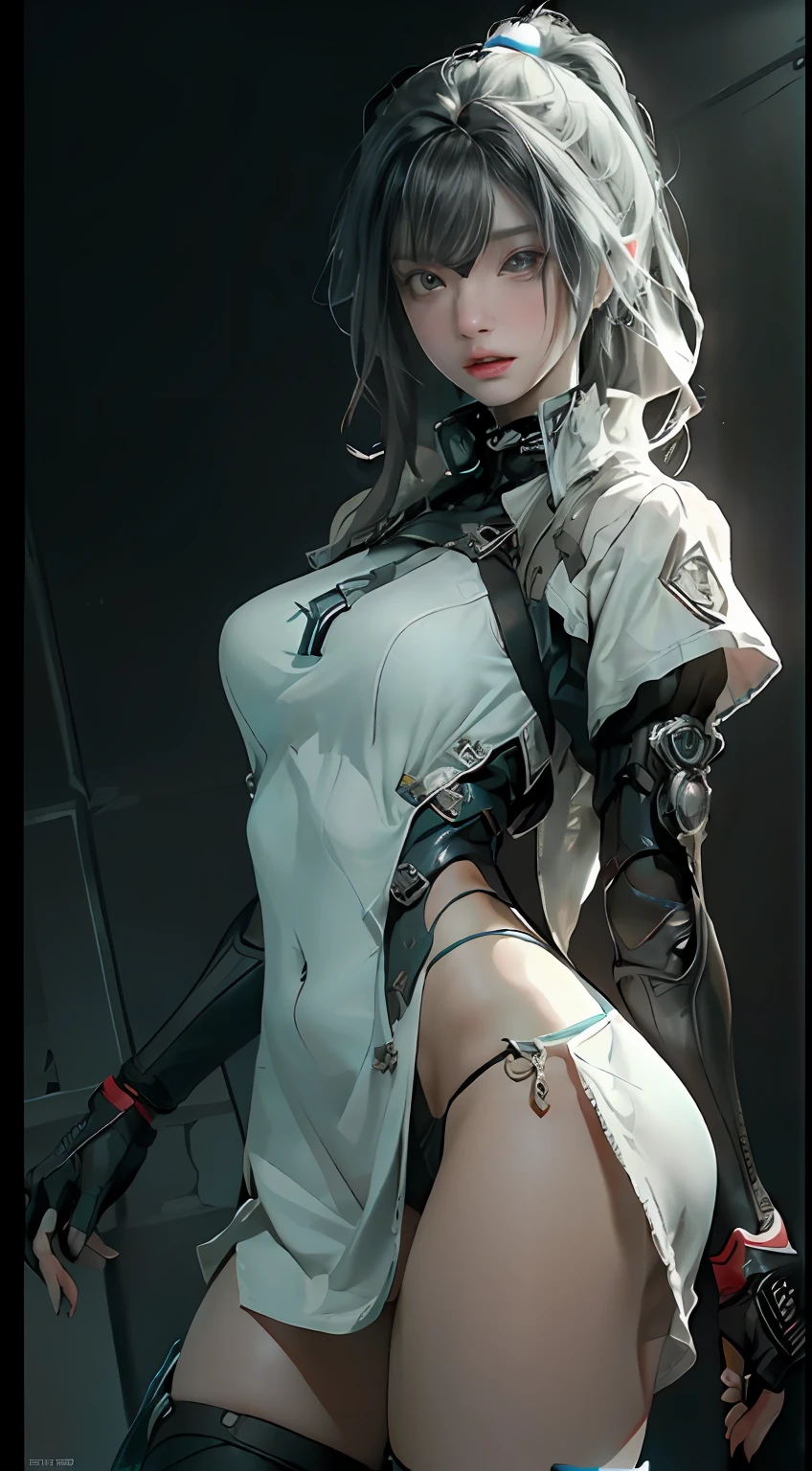 ((beste-Qualit)), (((Offended, open mouth))), ((tmasterpiece)), (detailing: 1.4), 3D, Image of a beautiful cyberpunk woman, HDR (High Dynamic Range), ray traced, NVIDIA RTX, Super-Resolution, Unreal 5, Subsurface рассеяние, PBR-текстурирование, postprocessed, Anisotropic filtering, Depth of field, Maximum Clarity and Clarity, Multi-layer Textures, Albedo and mirror maps, Surface shading, Accurate Light-Material Interaction Simulation, Perfectly proportioned, Octane rendering, duotone lighting, Wide aperture, Low ISO, White balance, the rule of thirds, 8K RAW,