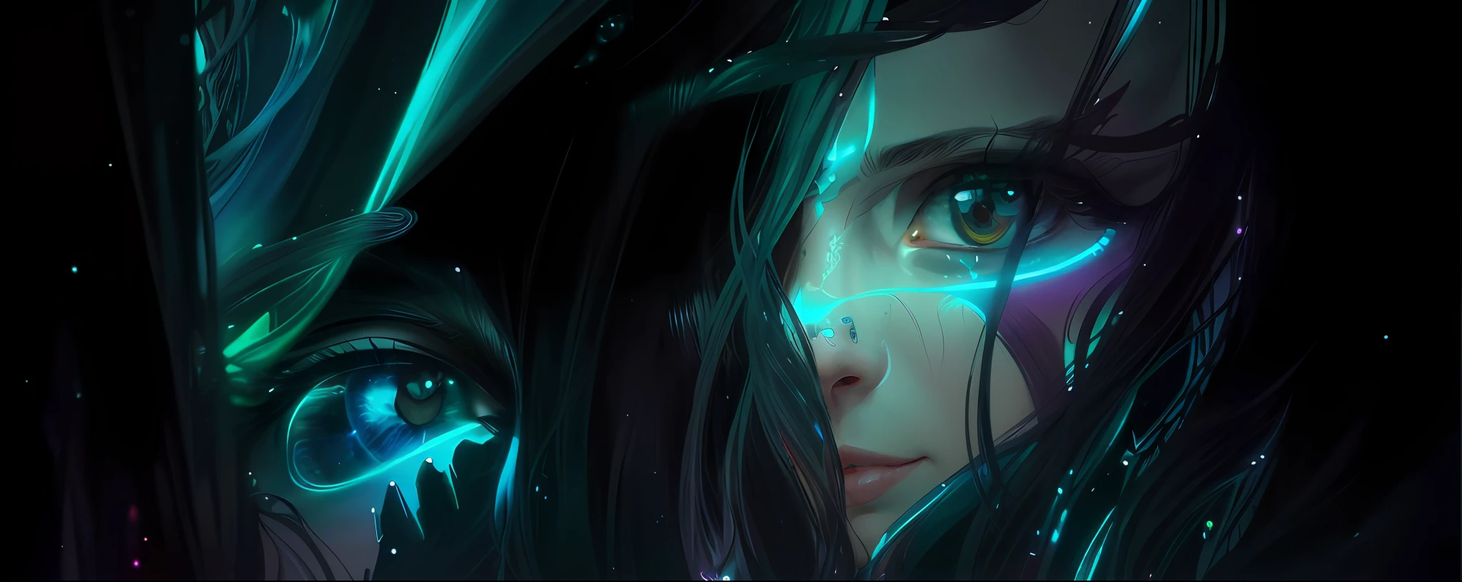 (high detail: 1.2), (Best Quality: 1.2), 8K, sharp-focus, (sub-surface Scattering: 1.1), (NSFW: 1.1), (Photo of the winner: 1.2), 1girl, (Lots of detailed black tattoos on the face: 1.2), Author: emb-rrf-low, (Lots of thick dark black tattoos on the nose and eyes of the body: 1.2), (a closeup of a: 1.2), (Face segmentation: 1.1), (deep incisions on the face and laser: 1.2), (deep incisions on the face and laser: 1.2) (Beautiful robot and sci-fi cannon: 1.3) Opponents: The robot emits lasers: 1.3), (Dynamic Movement Pose: 1.2), Neon light under the skin (very detailed clothes: 1.2), (highly detailed background: 1.3), RPG, elden ring, (science-fiction: 1.2), (Hypervisibility: 1.2), artificial lighting, Artstation, artgerm, by Greg Rutkowsky, Alphonse Mucha, Relax on ArtStation, Moved to DeviantArt, WLOP