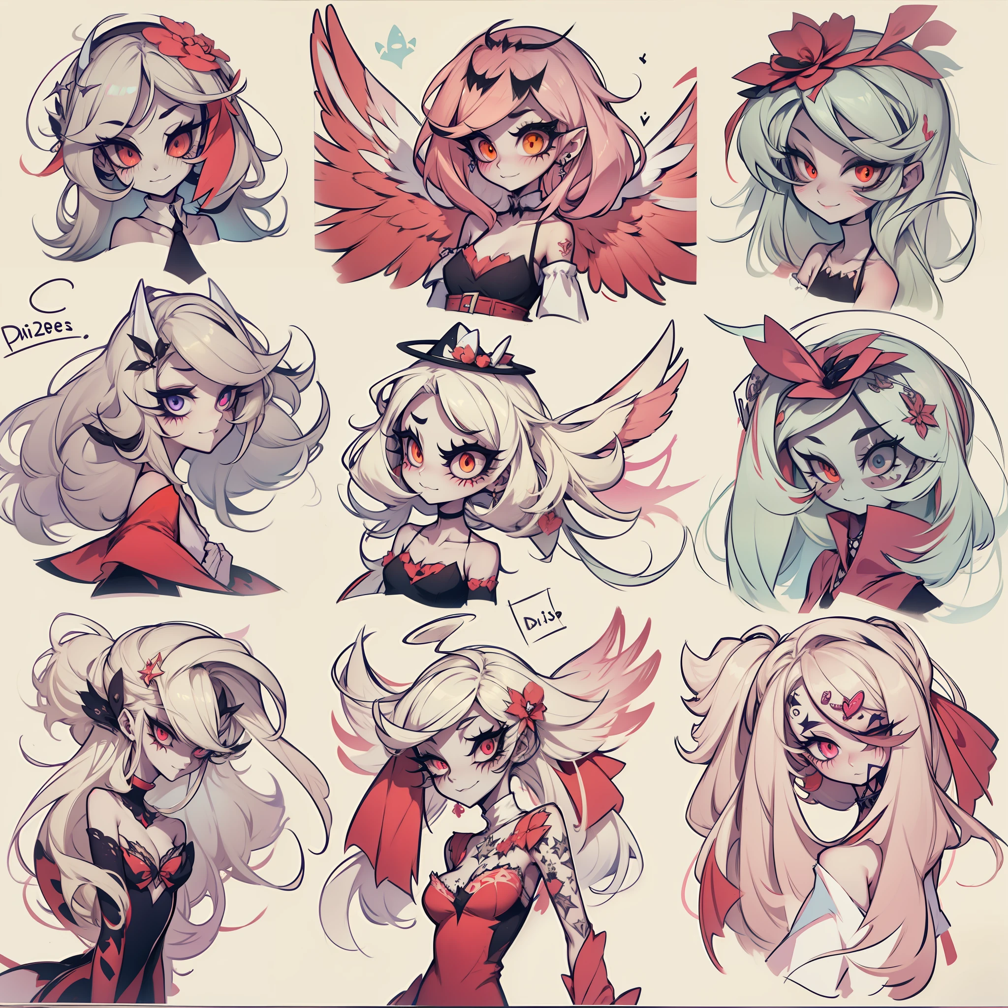 drawing references hazbin hotel style angels