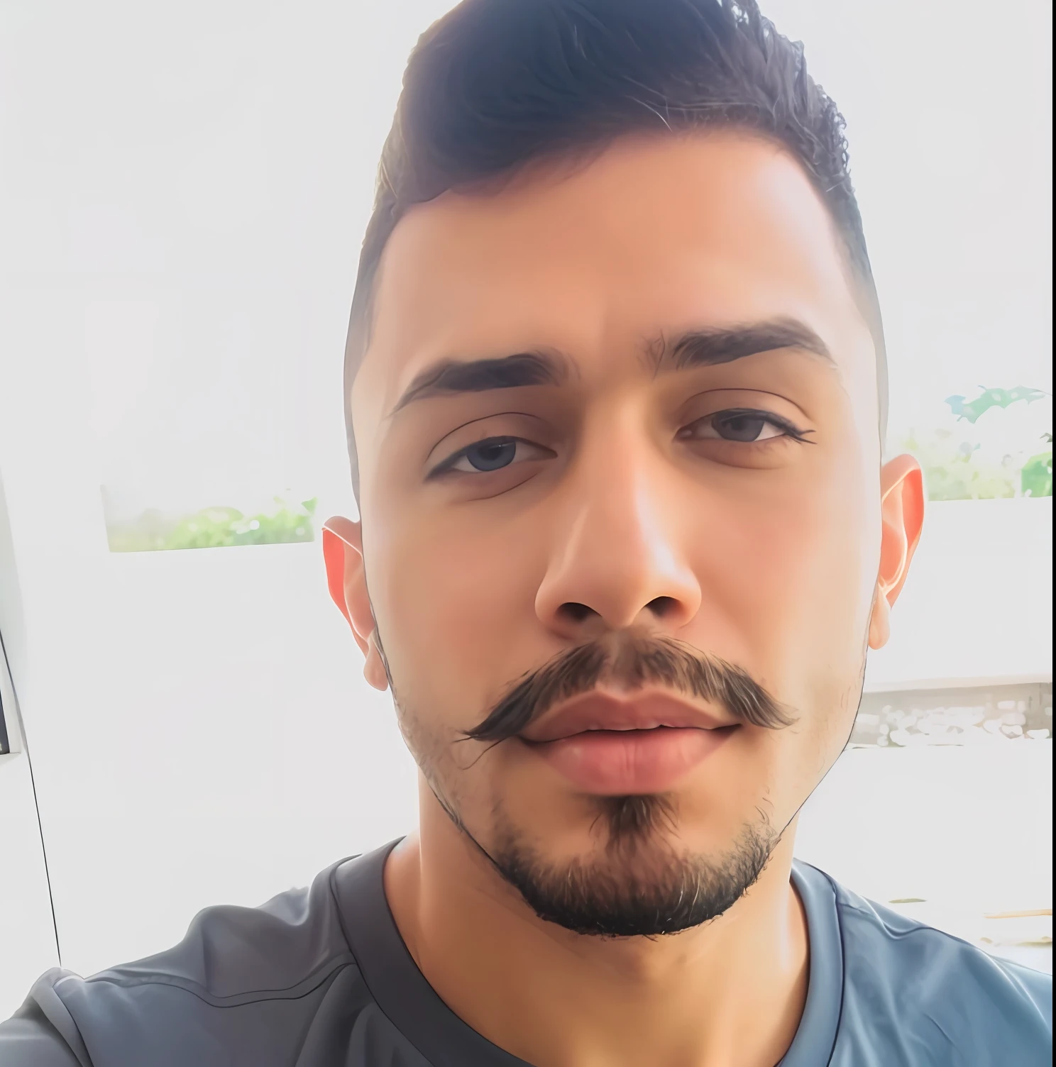 There's a man with a beard and mustache in a blue shirt, foto de perfil headshot, imagem de perfil, Streamer do Twitch / Jogador Ludwig, Aykut Aydogdu, caio santos, Jovem espanhol, andres rios, Cristiano Orrillo, victor maristane, Condutor de Ene, imagem do avatar, foto de perfil, mateus 9 5, foto de perfil profissional --auto
