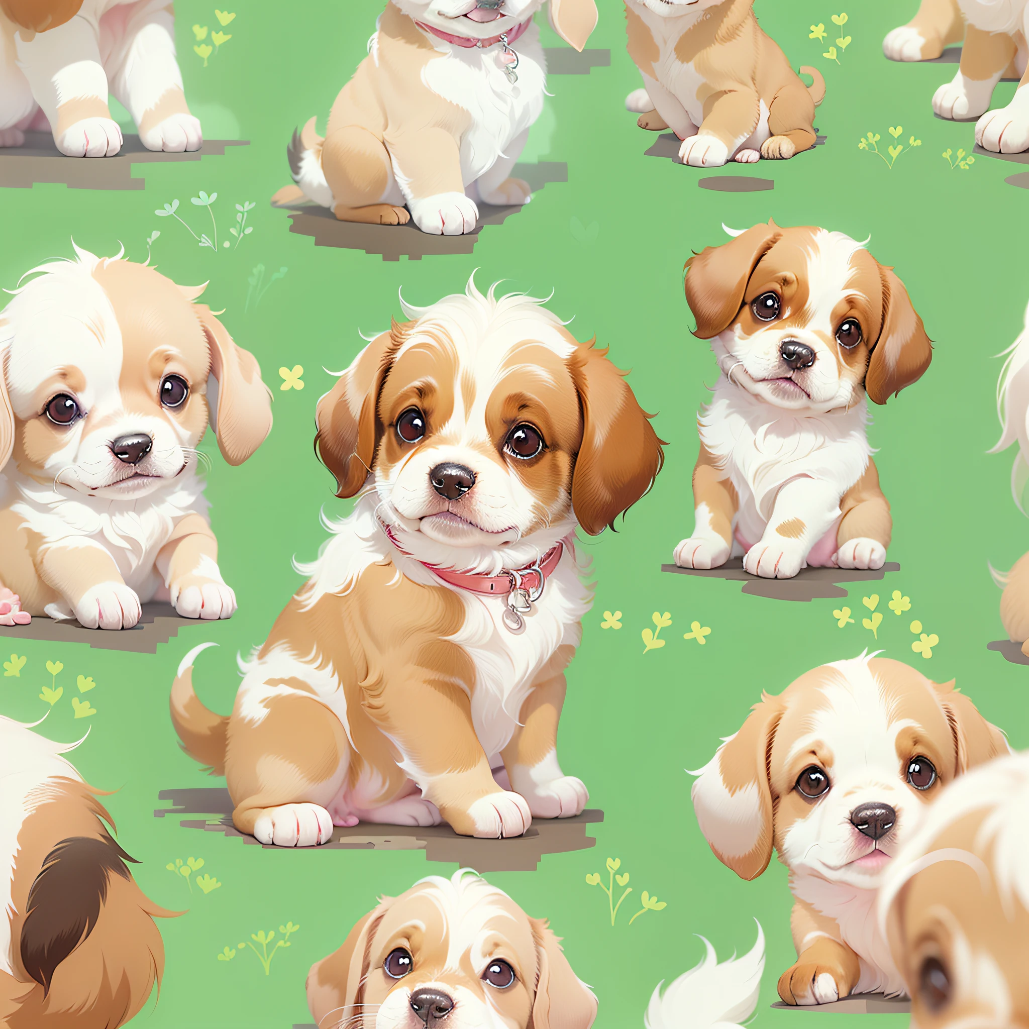 cute puppy, adorable digital illustration, transparent background