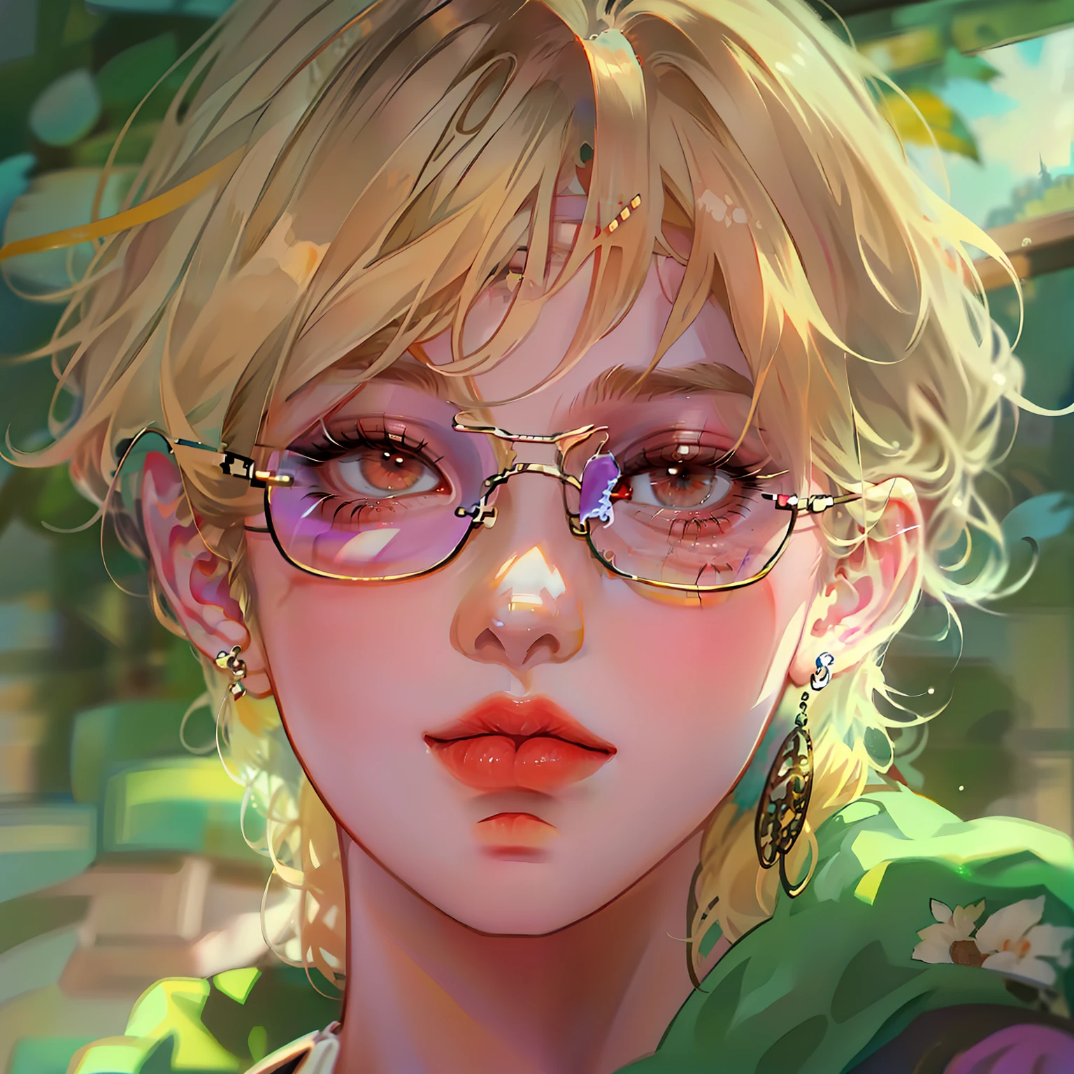 anime boy with blonde and brown hair and glasses staring at the camera, artwork in the style of guweiz, stunning anime face portrait, high quality portrait, anime style 4 k, high quality anime artstyle, beautiful anime portrait, detailed digital anime art, male anime style, realistic anime artstyle, digital anime illustration, anime style portrait, anime style. 8k