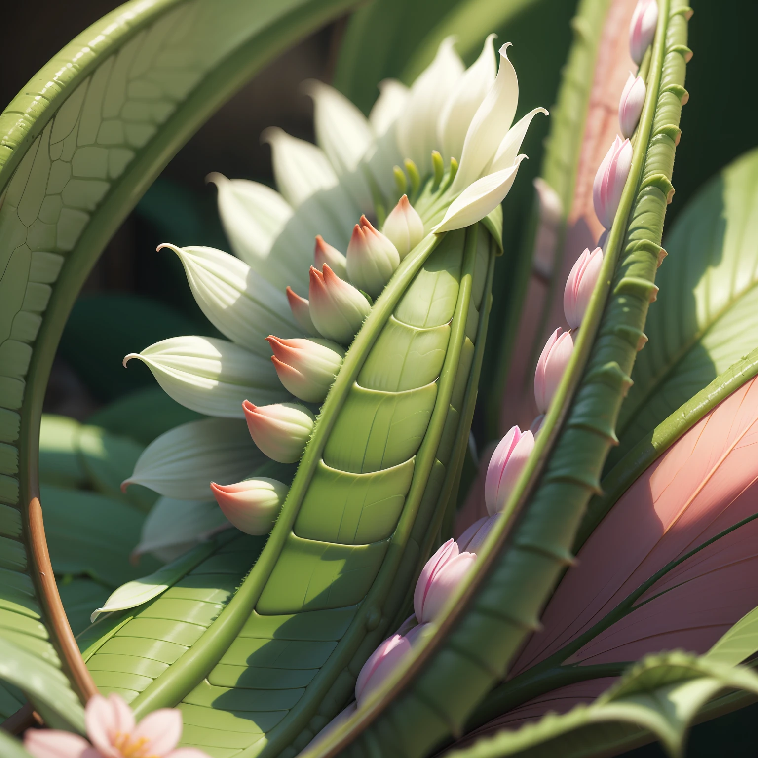 Flower dragon paw close-up