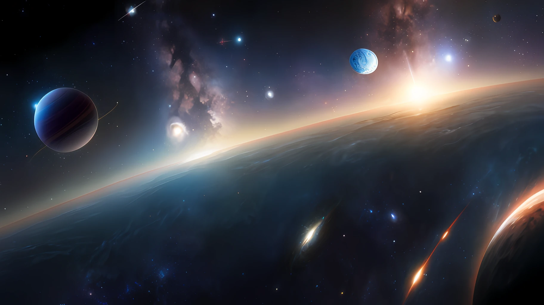 masterpiece, best quality, high quality, extremely detailed CG unity 8k wallpaper, Depth of Field, HDR,,Photorealistic,extremely detailed, Intricate, High Detail, universe, space, galaxy, stars, planets, astronomy, cosmos, celestial, nebula, black hole, solar system, cosmic rays, supernova, deep space, astronomical objects