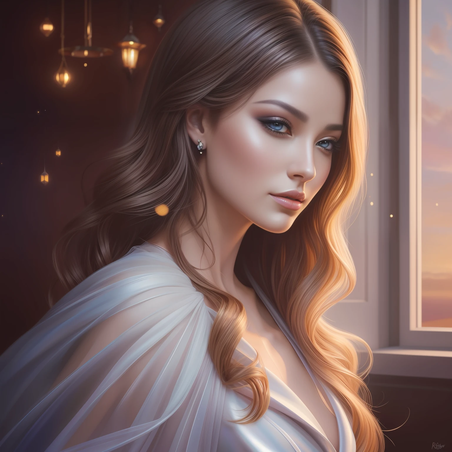 Impresionante pintura digital, Hermosa obra de arte digital, Magnificent digital art, Arte digital realista 4K, Arte digital realista 4K, Pintura digital RossDrew, RossDrawS 2. 0, Pintura digital brillante, exquisite digital illustration , mejora el rostro, y los ojos dejando perfectos