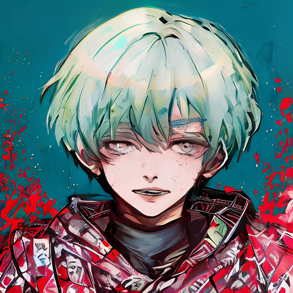 Itadori com a arte de tokyo ghoul