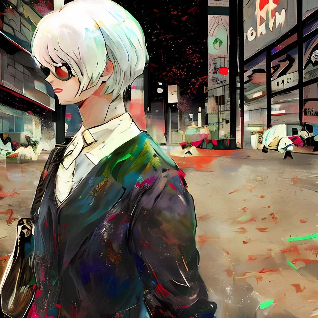 Itadori com a arte de tokyo ghoul