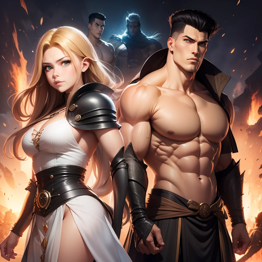 rudeus, toguro ,--1 Garota Elfa com roupas indigenas::1, no amazonas::1,dando tapa no homem musculoso::3, anime::1, || --1 homem musculoso levando tapa da garota elfa::4, amazonas::1,levando tapa::3,anime::1,
