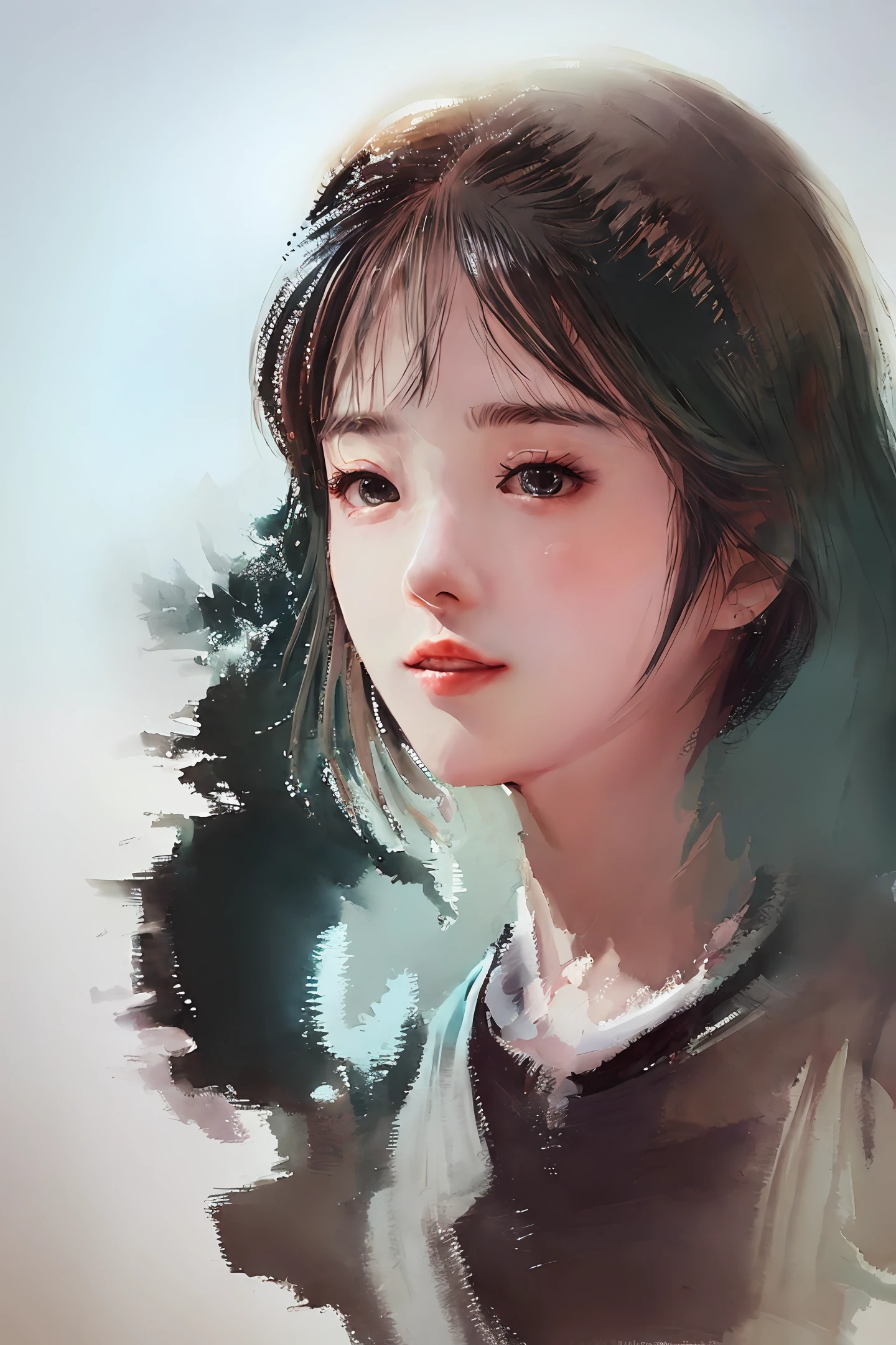 absurdres, highres, (official art, beautiful and aesthetic:1.2), close view,
shining sky, vast world, girl, gazing, awe-inspiring expression, distant horizon, clouds, high hill, natural beauty, inspiration, light effects,