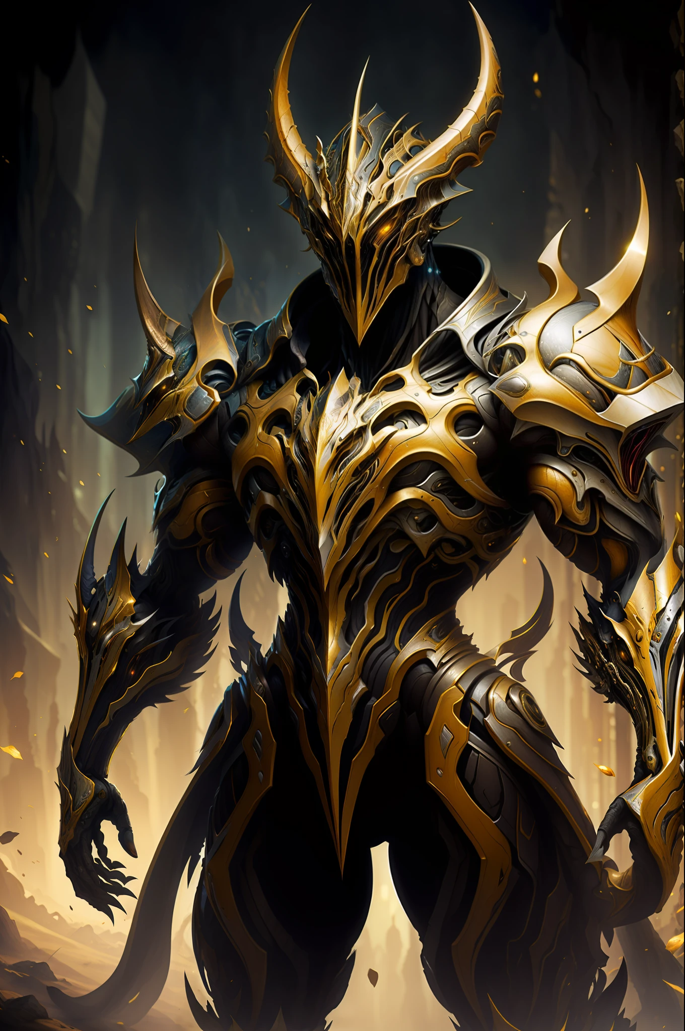 (obra-prima: 1.2), melhor qualidade, alta resolução, unidade de papel de parede 8k, extremamente detalhado, perfect  lighting, arte oficial, armadura, big_horns, armadura completa, asas transparentes, gaodanvshen, warframe, humanoide, chifres, capacete, WMASK, fundo simples,
olhando para o espectador, solo, perspectiva, corpo inteiro, divindade, pose superior
