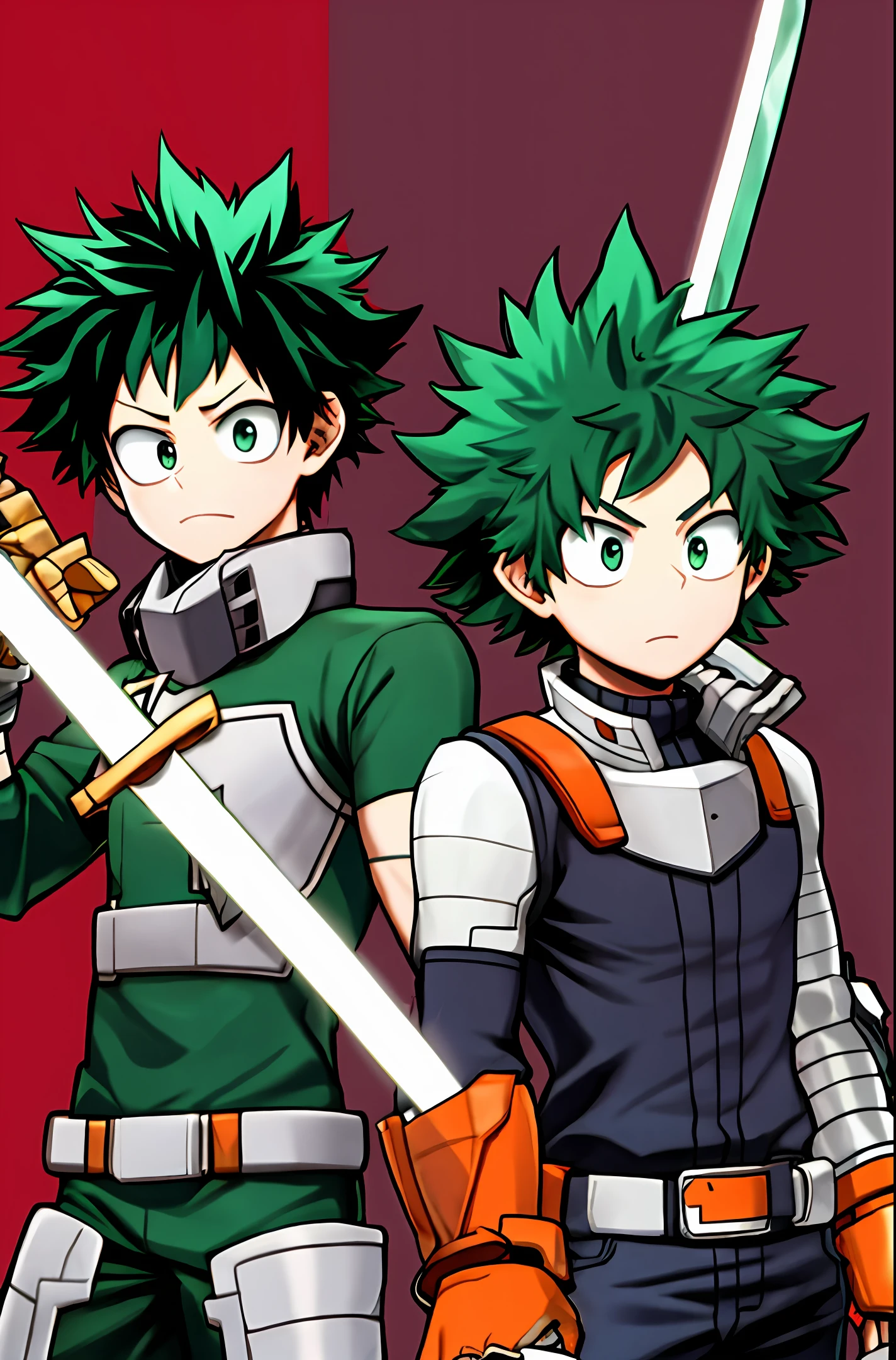 deku if it was blech with sword and bakai