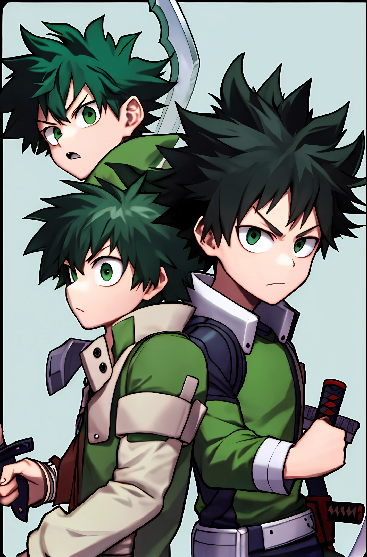 deku if it was blech with sword and bakai