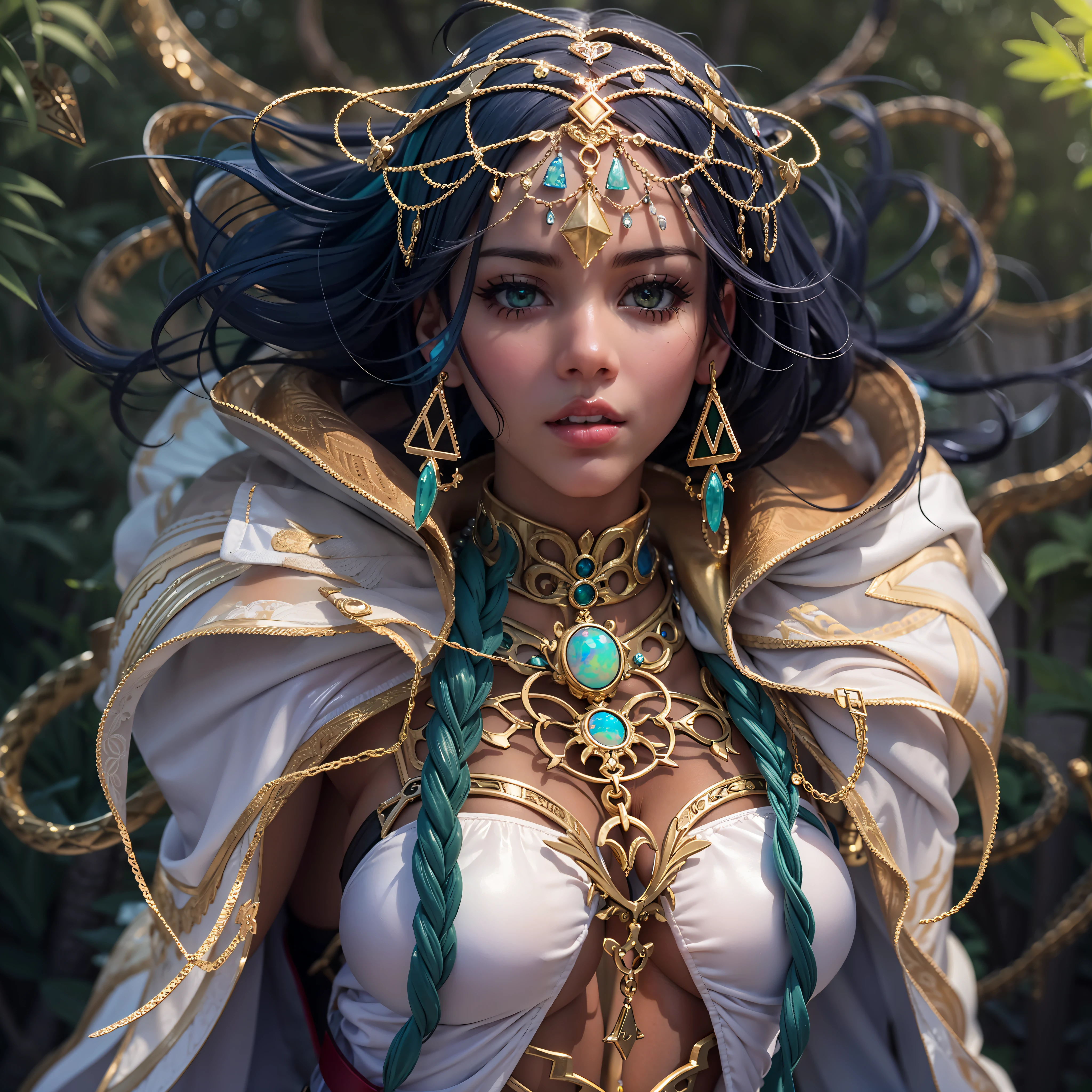 Sun Moon Caduceus Hermes mythology surmounted wings surrounded intertwined snakes Medusa_hairs_Snakes Outdoor Nature "Ouroboros" Forest Sunlight Natural Queen Native éblouissantes Valkyrie-wings clef chains "Heavy Metal" Will-o'-the-wisp Fire-follets fairy pixie sprite conceptual safe female glamour athletic walking slow motion Cosplay "Nicki Minaj":1.5 "Rihanna":1.5 "beyonce":1.5 aristocratic jacket 38years symmetrical athletic bronzé hairstyle_snakes:1.5 obvious varied ecstatic fringes:1.5 agate visages:1.5 cheekbones effects reddened embarrassed lazuli water drop of water between eyes beautiful hair:1.5 Brown Eyes Pupils Black Iris Turquoise Sapphires Open Mouth Teeth Smiles Floating Jacket Fixed Pearls Eccentric Cape Levitating Shoulders-Off:1.2 chemise blanches dentelles clavicules papillotes varied breasts1.5 points:1.3 satin sideboob felt bikini:1.5 corsait:1.5 spinels thick navy leather skirt:1.5 soies assortie amples nombril:1.3 belt défenestrée revealing pubic scarlet pubis-hairy obvious indigo underwear:1.5 Size chastity belt:1.3 silver adorned padlock Gold thighs legs garters Gothic stainless steel boots decorated onyx equirectangular 360 monastery opal marble ruby background:1.5 Sundrop mannequins lantern dressed armor richly decorated:1.5 "Chevaleresque" dramatic chrome metallic flat bands fathoms brass fullbodye lys rune ornate emerald plasma embroidered glyphs Tourmaline wood engravings lava magic intricate:1.5 summons snake incandescent Crystalline familiar robot Mecha (EOS R6 135mm 1/1250s f/2.8 ISO400) Mech Mechanized snakes flowering Quetzalcoatl:1.5 Adaptable volumetric luminescence saturated:1.5 ultra:1.5 pro-photorealists:1.5 optimaux:1.5 qualities:1.5 details:1.5 precise:1.5 reflex:1.5 resolutions:1.5 3dcg max:1.5 graduates:1.5 improved:1.5 Octanes_rendues:1.5 UHD XT3 16K DSLR HDR UnrealEngine5 profondeurs:1.5 Earth Hearth ultra_sharpness:1.5 ombres analogiques:1.5 CGSCOSITY pet chef-d':1.5 "Bruce Weber girls" multi etc.