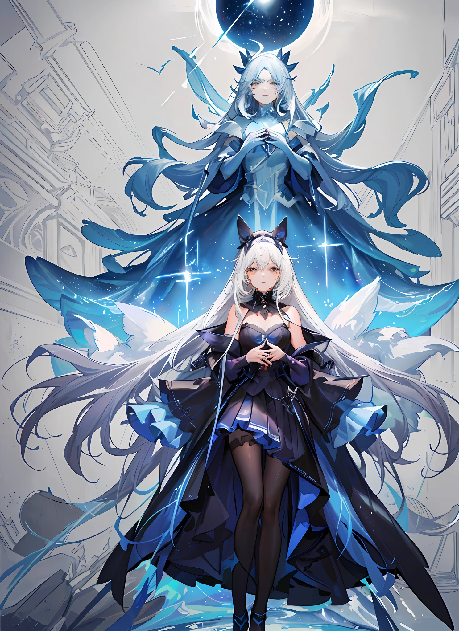 ((Girl magician)), ((Beautiful sky background with thunder)), ((ultra-detalhado)), ((best illustration)), ((cinematic lighthing)), dinamic angle, flutuante, finamente detalhado, (glitter:1.2 ), (brilho:1.2), (brilho:1.2), classic, (pintura:1.1), (sketchfab:1.1), (melhor qualidade), (obra-prima:1.2), (estilo anime), (solo), beautiful gothic face details, (cara fofa: 1.3), (olhos grandes: 1.3), cabelo vermelho, (cabelo comprido: 1.2), (cabelo flutuante: 1.2), (black magical girl outfit), roupa detalhada, (varinha cintilante: 1.3), ( magic effects:1.3), (Fluttering skirt:1.2), (botas fofas:1.1), (tecido transparente:1.1), (flicker:1.2), (brilho:1.2), (esplendor:1.2), (flicker:1.2) , (deslumbrar:1.2)