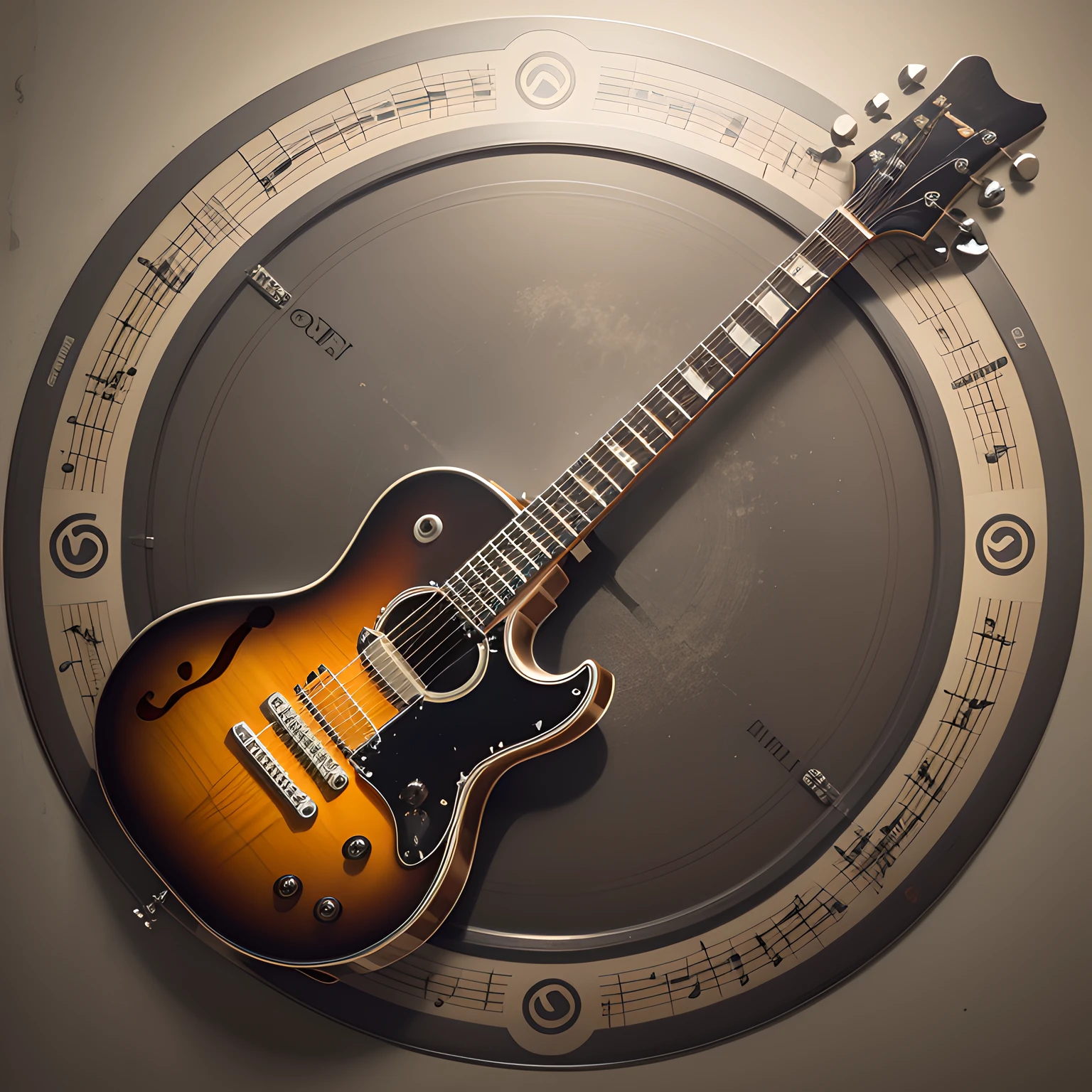 A simple but charming concept could be a guitar in the center of the circle-shaped logo representing the brand's musical instruments.. . We could add musical notes around the guitar simulating a melody that evokes a sense of harmony and rhythm... They also incorporate a modern and stylized typography for the Melody Makers name to complement the overall style of the logo..