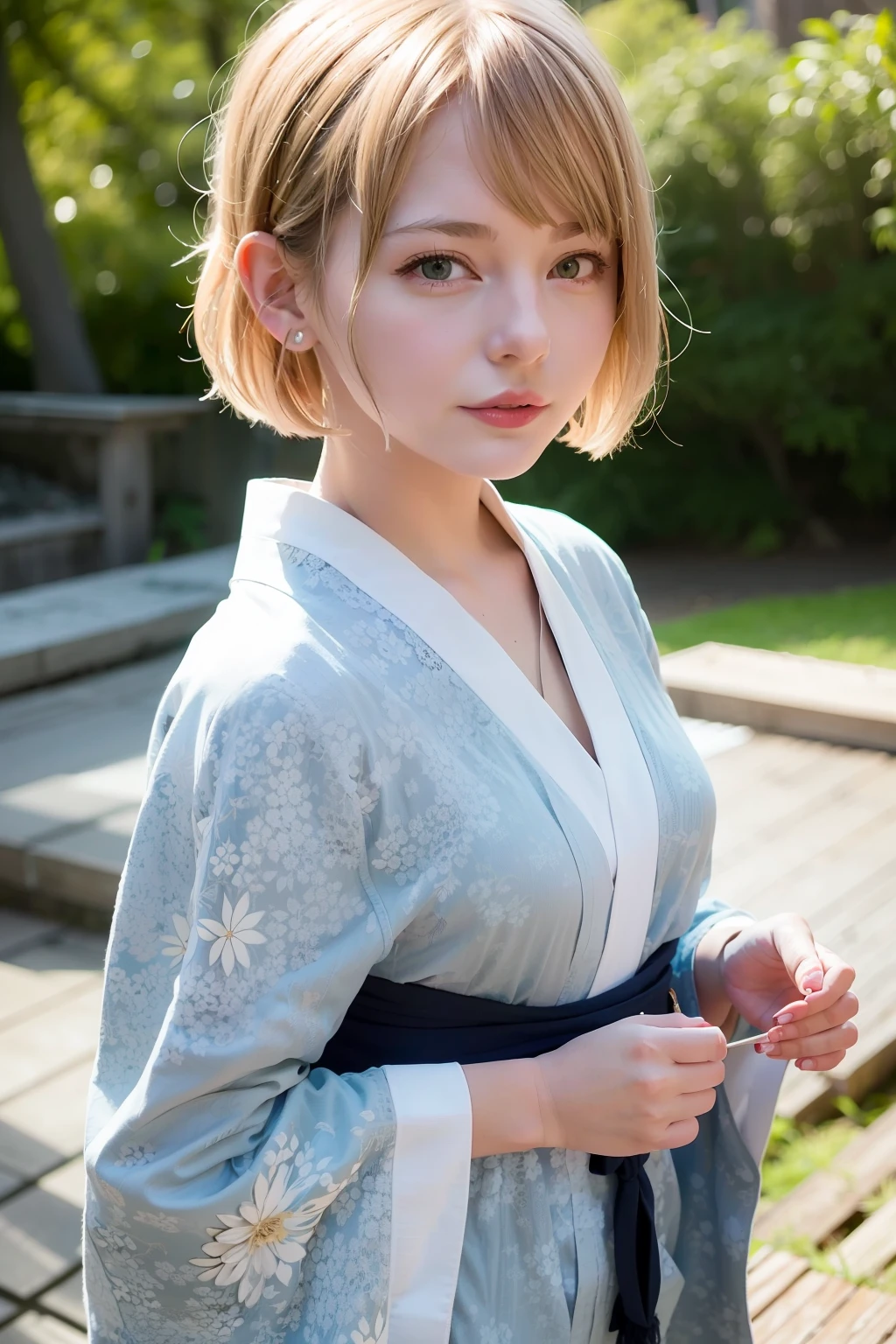 closeup photo of a girl, short hair, blond hair, wearing a kimono, onsen in the background, natural hot springs
best quality, realistic, photorealistic, (intricate details:1.2), (delicate detailed), (cinematic light, best quality Backlights), clear line, sharp focus, realistic face, detailed face
unity 8k wallpaper, ultra high res, (photorealistic:1.4), looking at viewer,