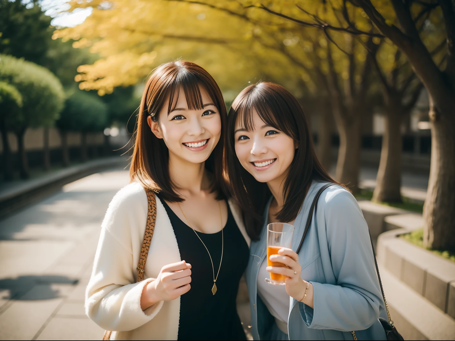 japan sightseeing, Osaka Castle, Enjoying themselves, light smile, depth of field, Canon, UHD
