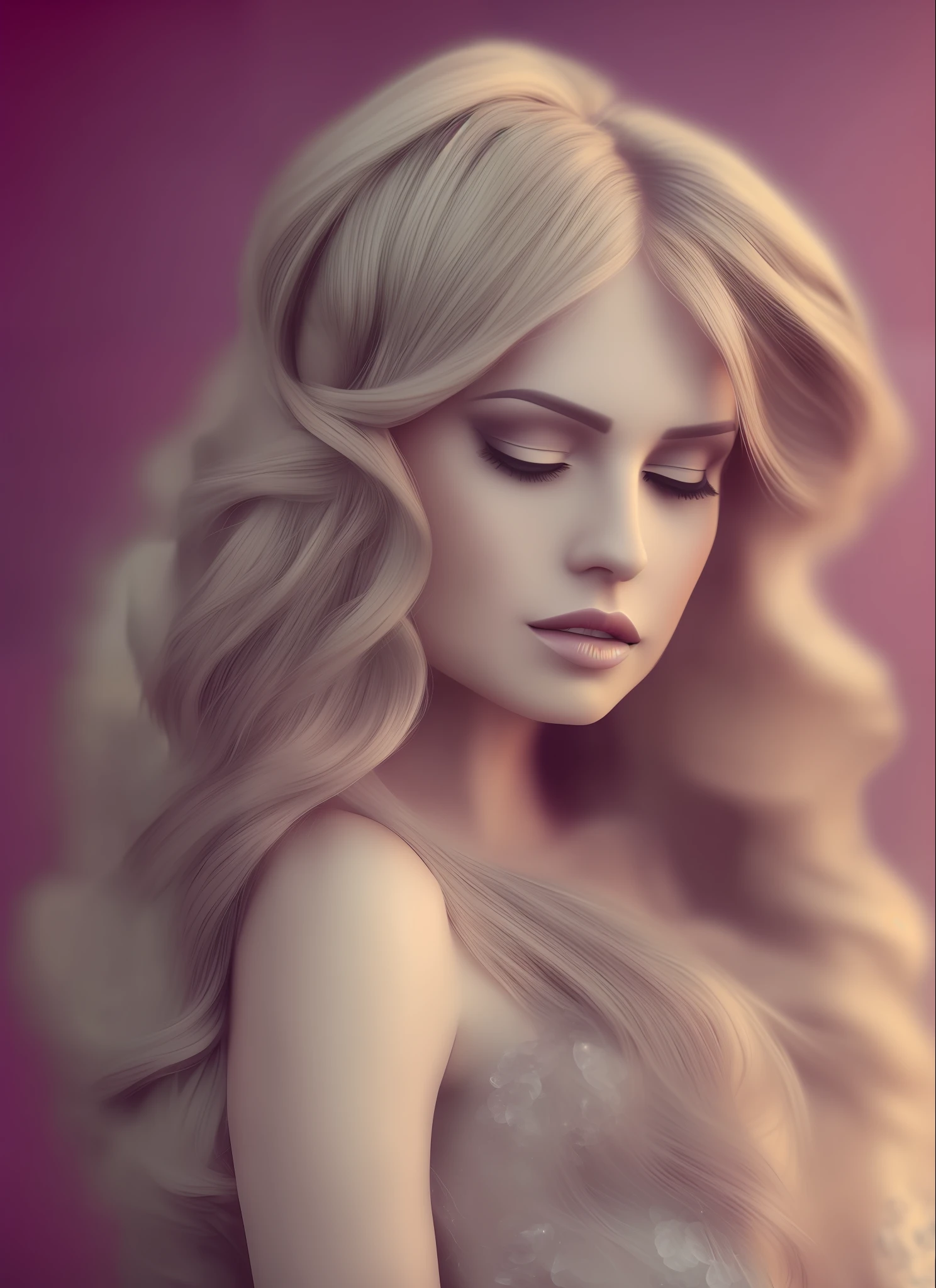 criar uma mulher sensual com vestido de seda,com cabelo colorido, realista, imagem 8k --auto --s2