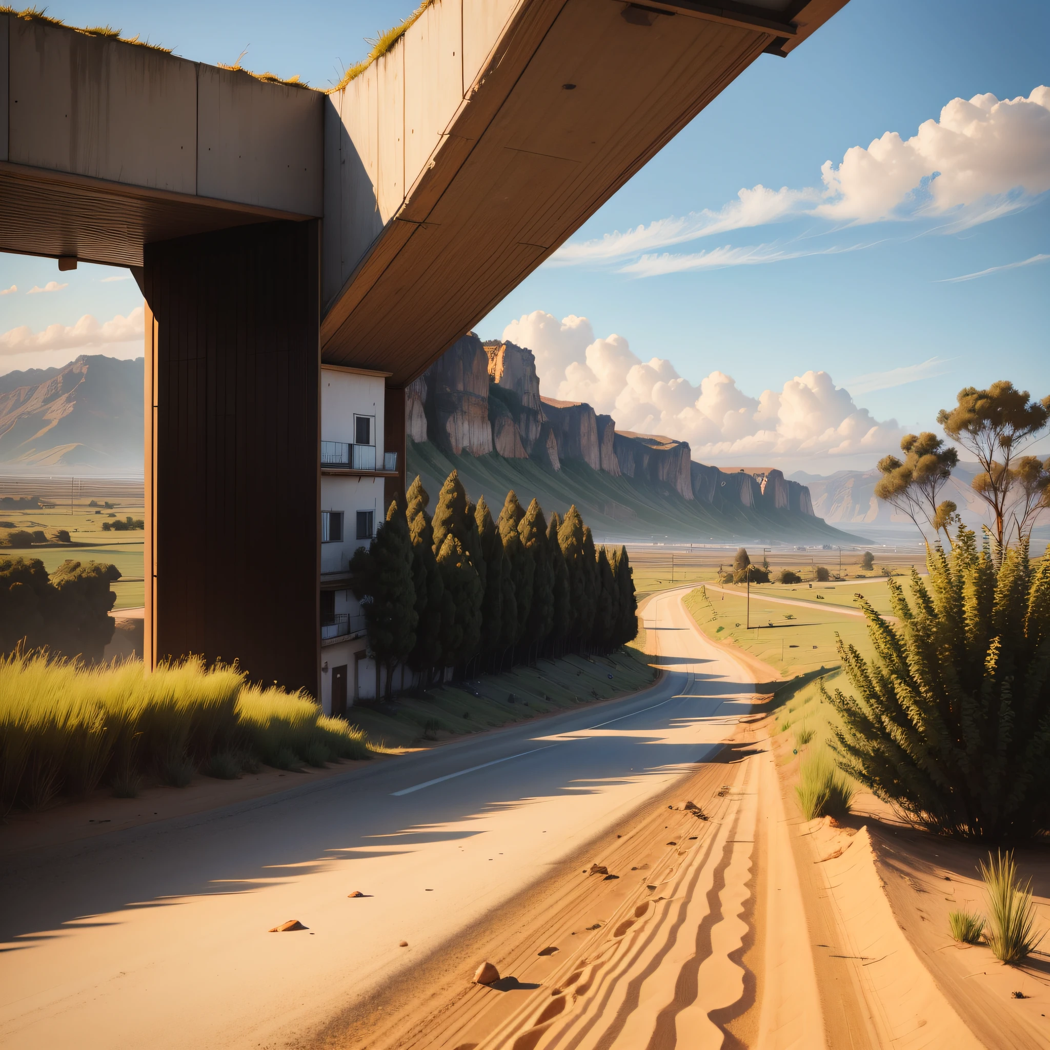 Velho oeste, cowboy, Scenario without people, interior, estrada de terra, velho oeste, cidade pequena, rua de velho oeste, alta qualidade, 8k, detalhada, realista