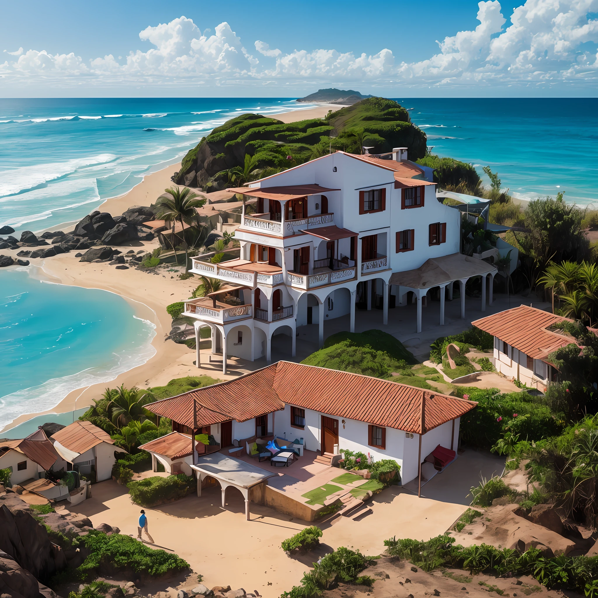 Casa de praia , fotorealista --auto