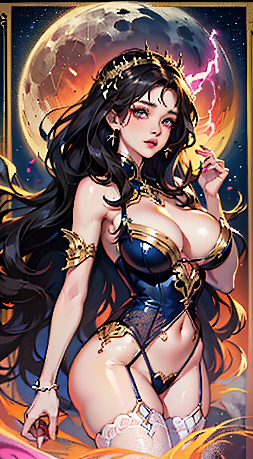 Masterpiece, top quality, best quality), (((Beautiful anime style girl,))), 20 years old, oversize model, ((((Super huge breasts))), (((Blue wavy hair))), Extreme detail, Colorful, Glowism, Poseidon theme, Art concept art by Kahngriffith and Vadim Kashin, ethereal, standing, perfect, pure form, golden ratio, by Brian Froud, Carne Griffiths, Wadim Kashin and John William Waterhouse,full body, masterpiece, best quality, (extremely detailed unity 8k CG wallpaper), (best quality), (best illustration), (best shadow), absurdities, realistic lighting, night, darkness, giant, Goddess, Ancient Goddess, Aphrodite, deity, glorious pose, night, moon, beautiful detailed brightness, luminous background glow,A masterpiece ultrarealistic ultra detailed full body portrait of a very beautiful Barbarian girl, massurrealism. medium shot, intricate, elegant, sexy, revealing, by stanley artgerm lau, wlop, rossdraws, james jean, andrei riabovitchev, marc simonetti, light by julie bell, ismail inceoglu, porcelain skin. global illuminatio,transparent clothes,open pants buttons showing pubic hair, perfect vaginal shape,small breasts, small breasts, peeping pink peeps,(masterpiece), floating vintage clock, exposed small breasts, visible pubic hair, view from below, floating antique clock, cloudy night sky storm, sunset red clouds storm cloudy, rough sea, psychedelic waves, skin and clothes wet with water, drops of water, floating bubbles, magical lights,face by tom bagshaw art station,, Moon Goddess, Full Length Figure, Contemptuous Gaze, Detailed Face, (Naked: 1.4), (See-Through Lingerie: 1.3),Transparent clothing, slight smile,Jean-Baptiste Monge style, bright, beautiful , splash, Glittering , cute and adorable, filigree, , rim lighting, lights, extremely , magic, surreal, fantasy, digital art, , wlop, artgerm,perfect female body close-up, full body, visible vaginal hair, pink pesones, transparent clothes