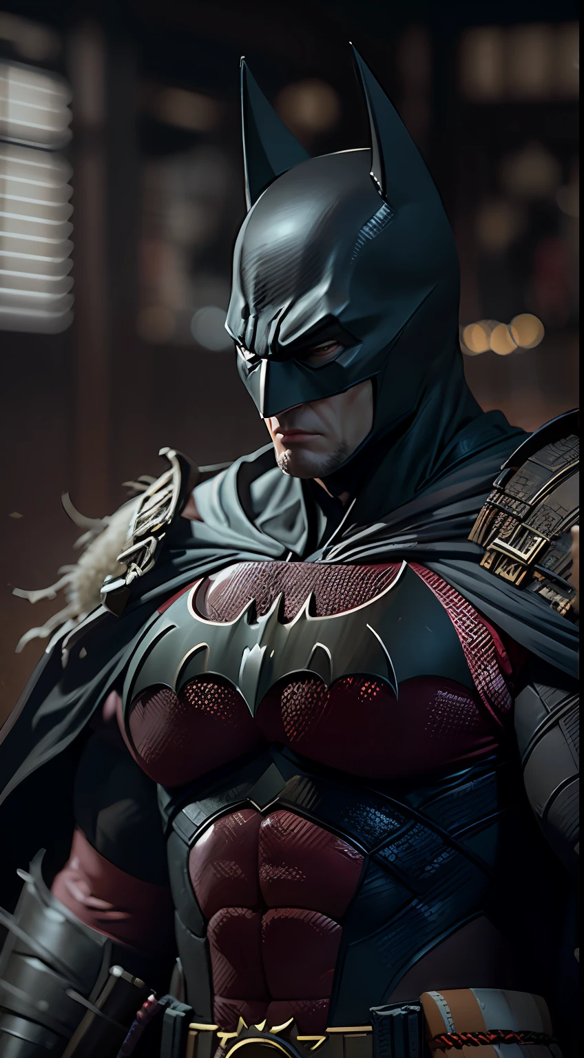 batman become samurai, octane render, unreal engine, highly detailed, intricate