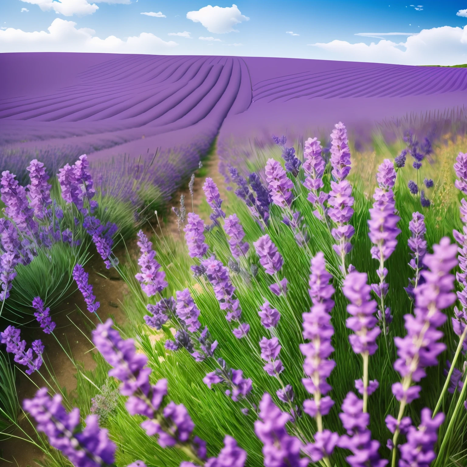 wild lavender flowers in a field