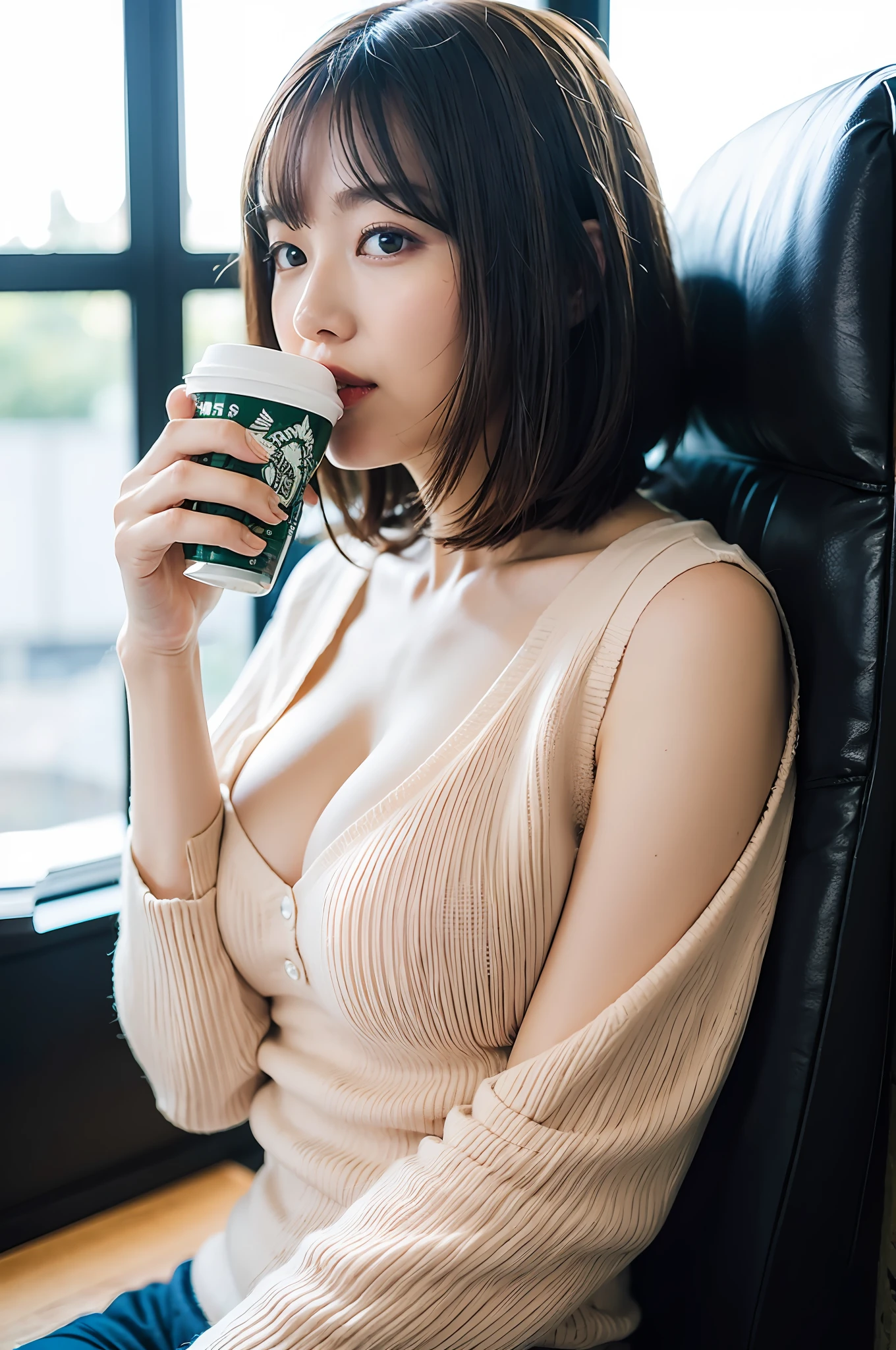 well-shaped breast bulge、knit