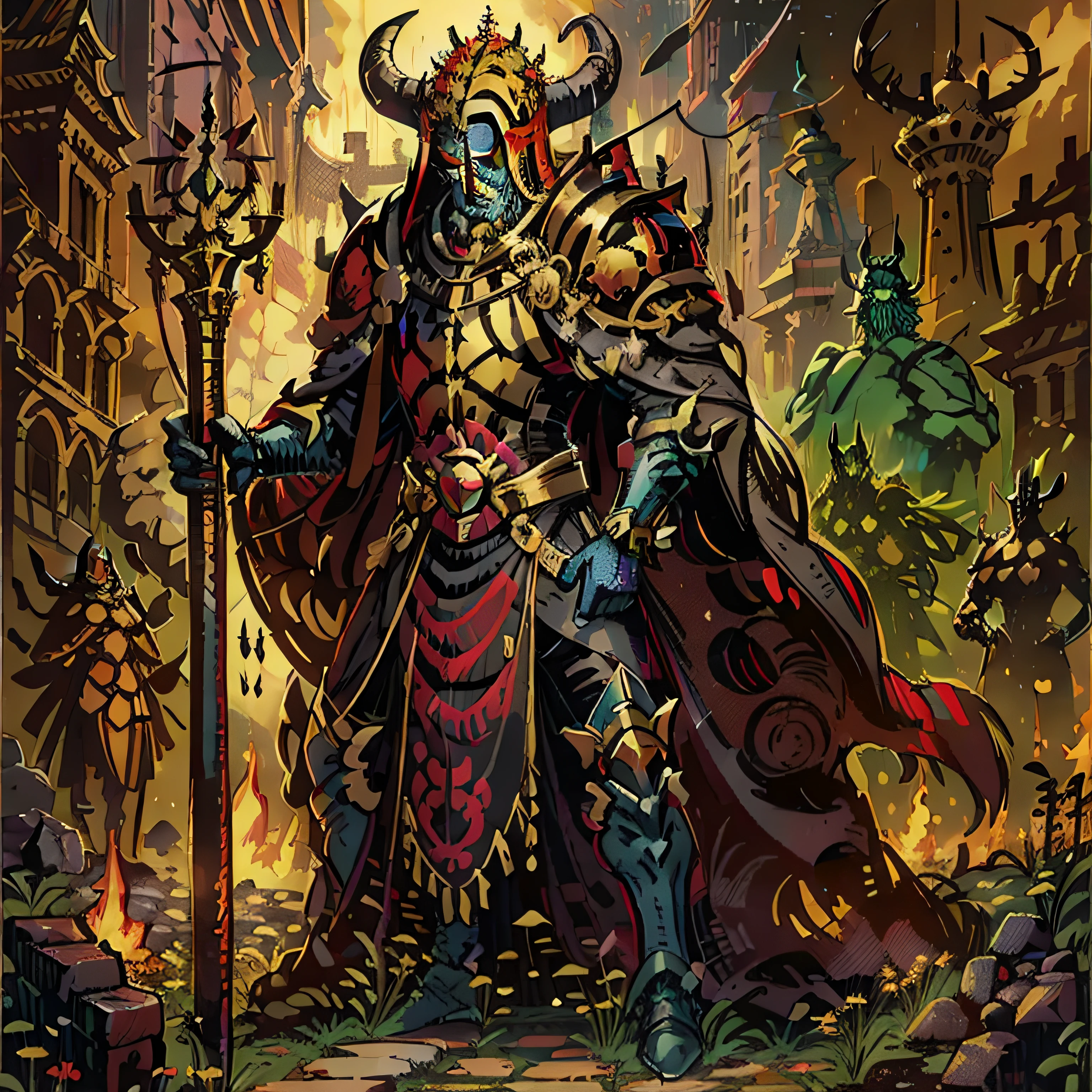 Amnizus lead infernal legions into battle and command guardians at the gateways to the Hells. Amnizus are arrogant, bullying, and ruthless, but they're also highly intelligent tacticians and unfailingly loyal—qualities the hellish archdukes value.