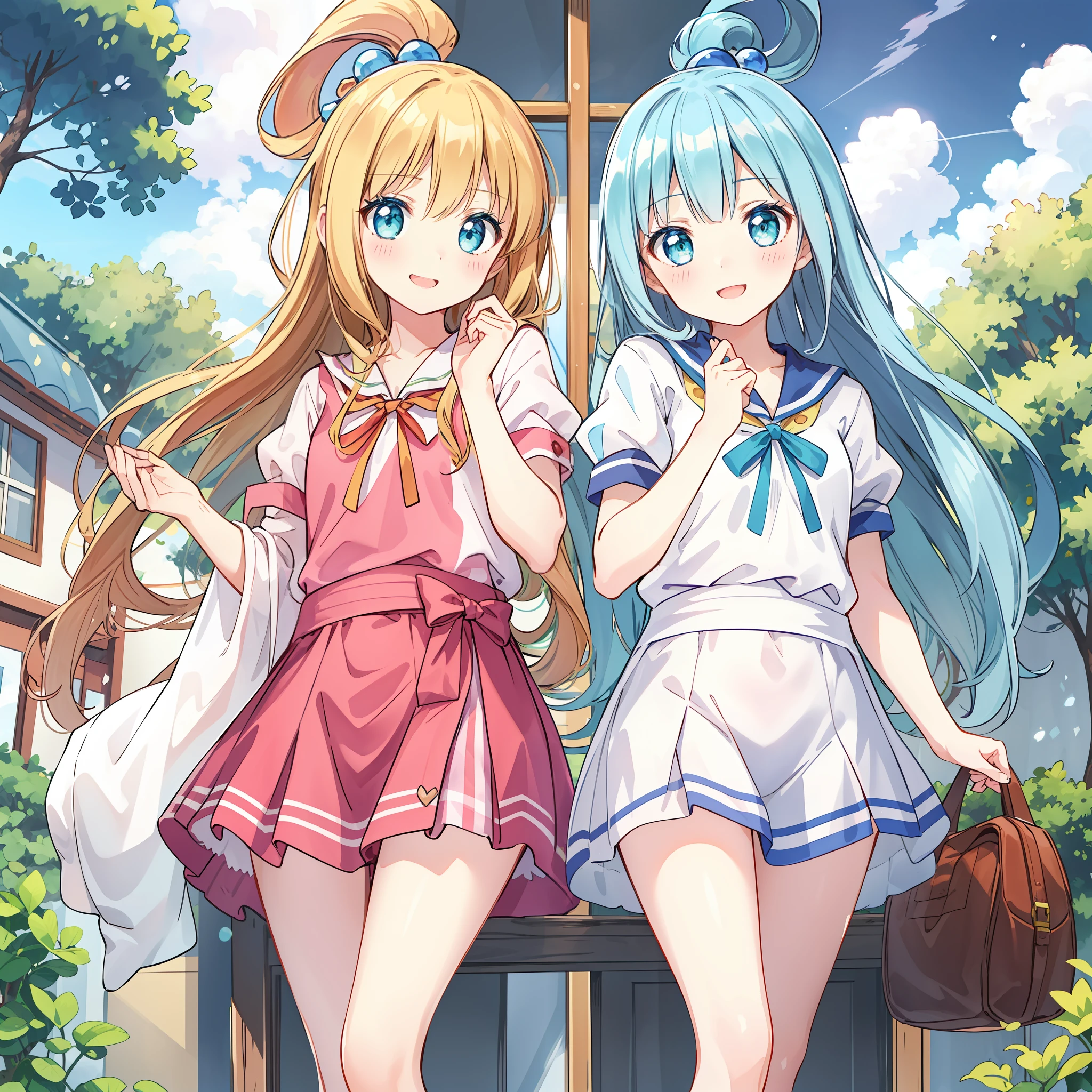((master part)), (best quality), (ultra-detalhado),
Sakura, Jardim, flor, 1girl (aqua do anime konosuba),blue hairs,cabelos longos,olhos verdes,faixa de cabelo, cabelos azuis claros,Uniforme escolar,camisa branca,saia xadrez rosa,coxas pretas, liga, Lofares,corpo inteiro, sozinho, pose de gato bonito, sorriso feliz, orelhas de gato,