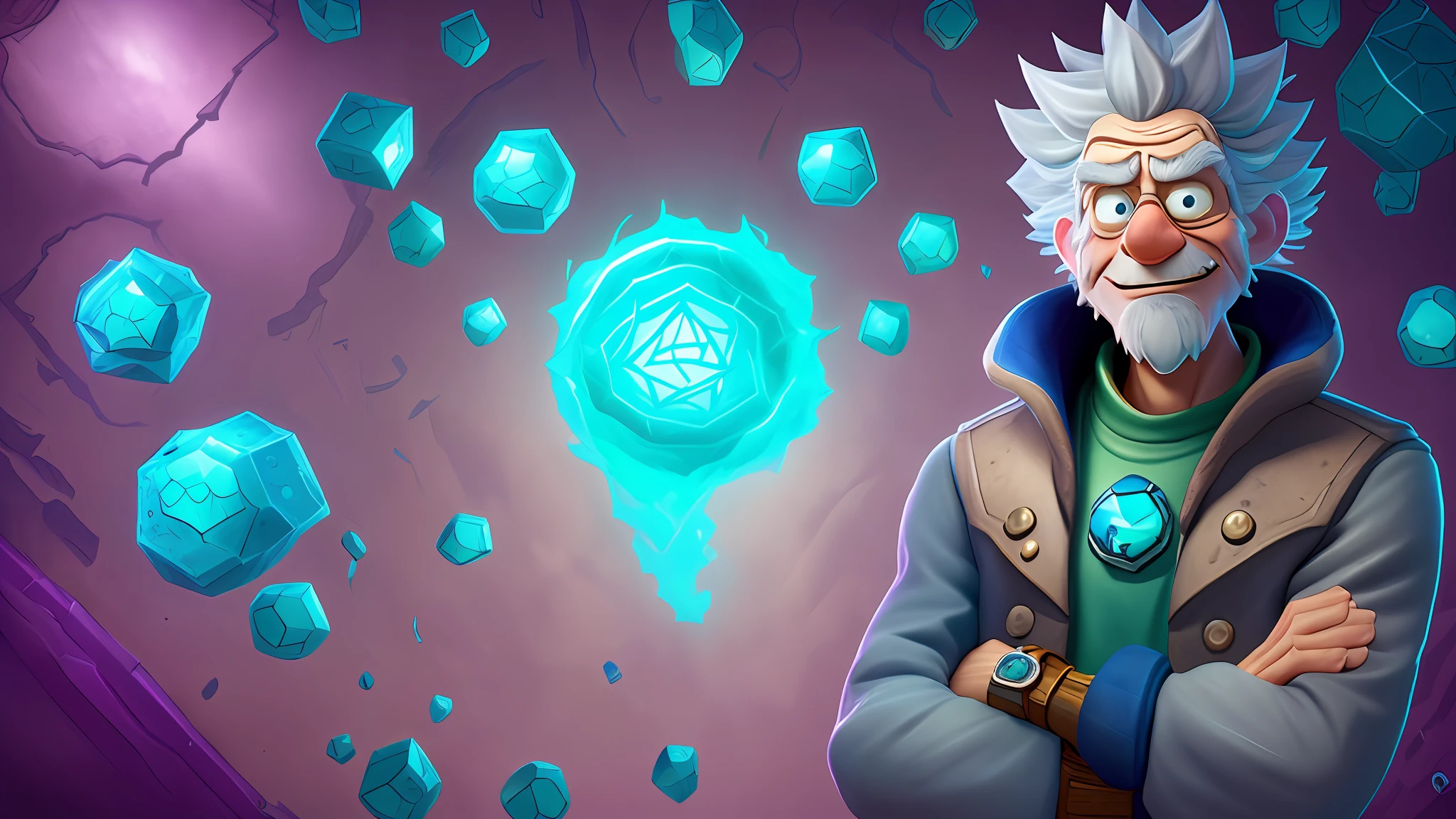 Rick Sanchez,rosto perfeito , Lendas de Runeterra, Estilo Duelyst, artefato - livre, Runas perdidas, epic legends game icon, 8 K HD WallpaperArtefato jpeg, 8k hd wallpaperjpeg artefato, Hextech, holographic runes, Locklegion, magic rune, Runic