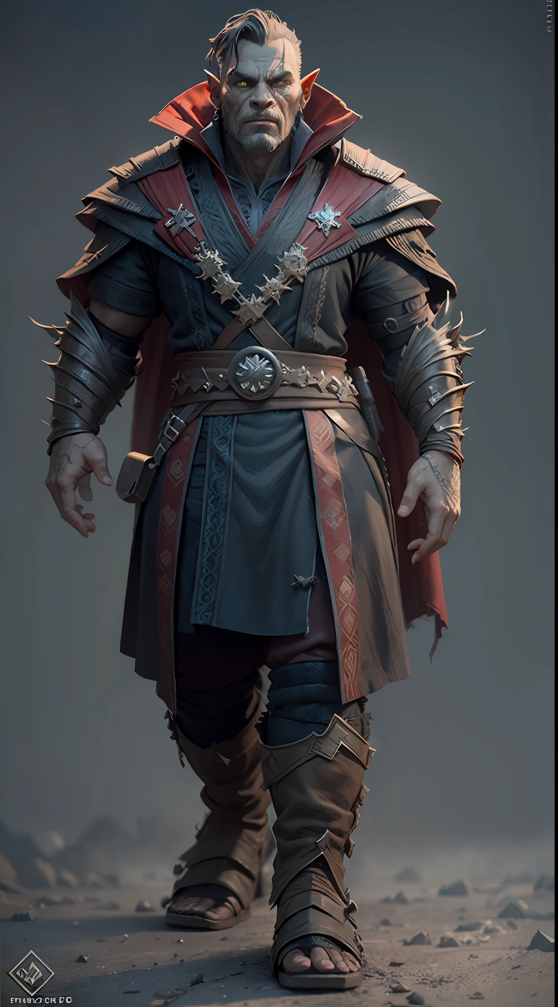doctor strange become orc, octane render, unreal engine, highly detailed, intricate