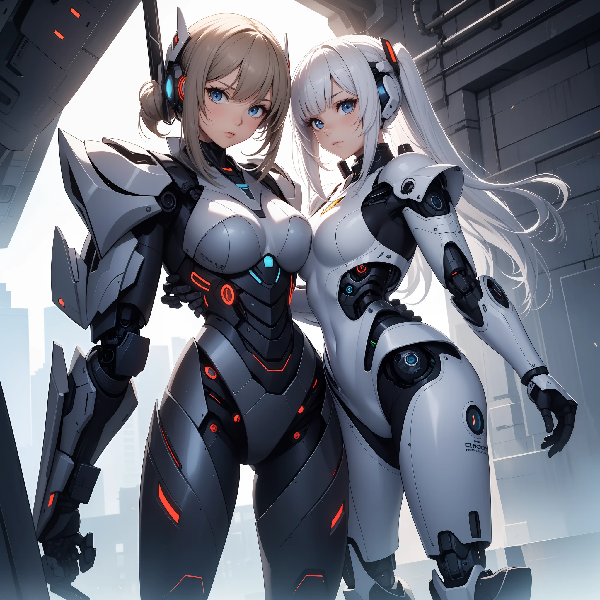 a woman in a futuristic suit with a sword and armor, beutiful girl cyborg, beutiful white girl cyborg, cyborg girl, cyborg - girl, girl in mecha cyber armor, cute cyborg girl, perfect anime cyborg woman, perfect android girl, female cyborg, perfect cyborg female, beautiful cyborg girl, female robot, young lady cyborg, female mecha, armor girl