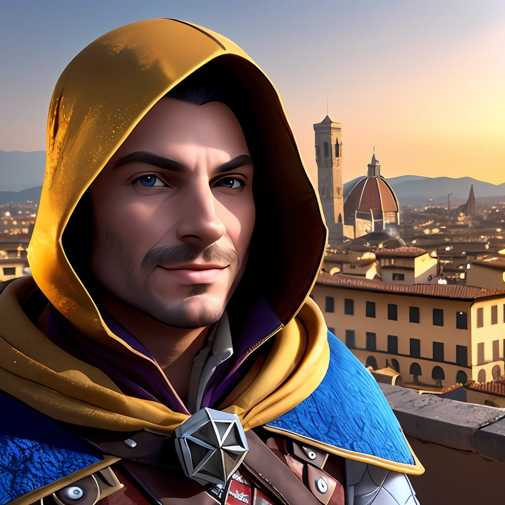 super mario dressed like ezio auditore, smug grin, (flirting with the camera:1.1), florence rooftop, clean shaved with mustache,

quality, extremely detailed CG, unity 8K wallpaper, hyperdetailed, highres, cyber screen frame, absurderes, intricate and refined delicate detailed, cinematic lighting, strong rim light, soft golden color, depth of field