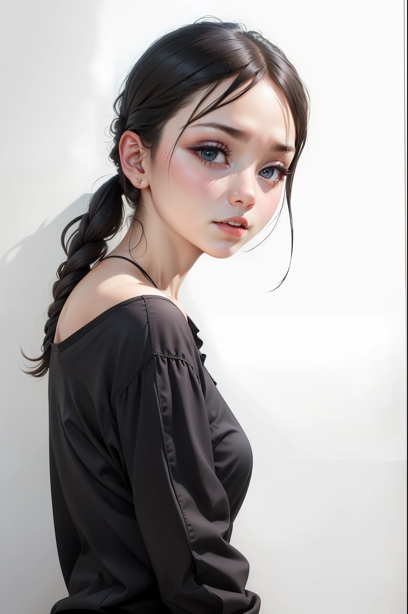With black clothing removed