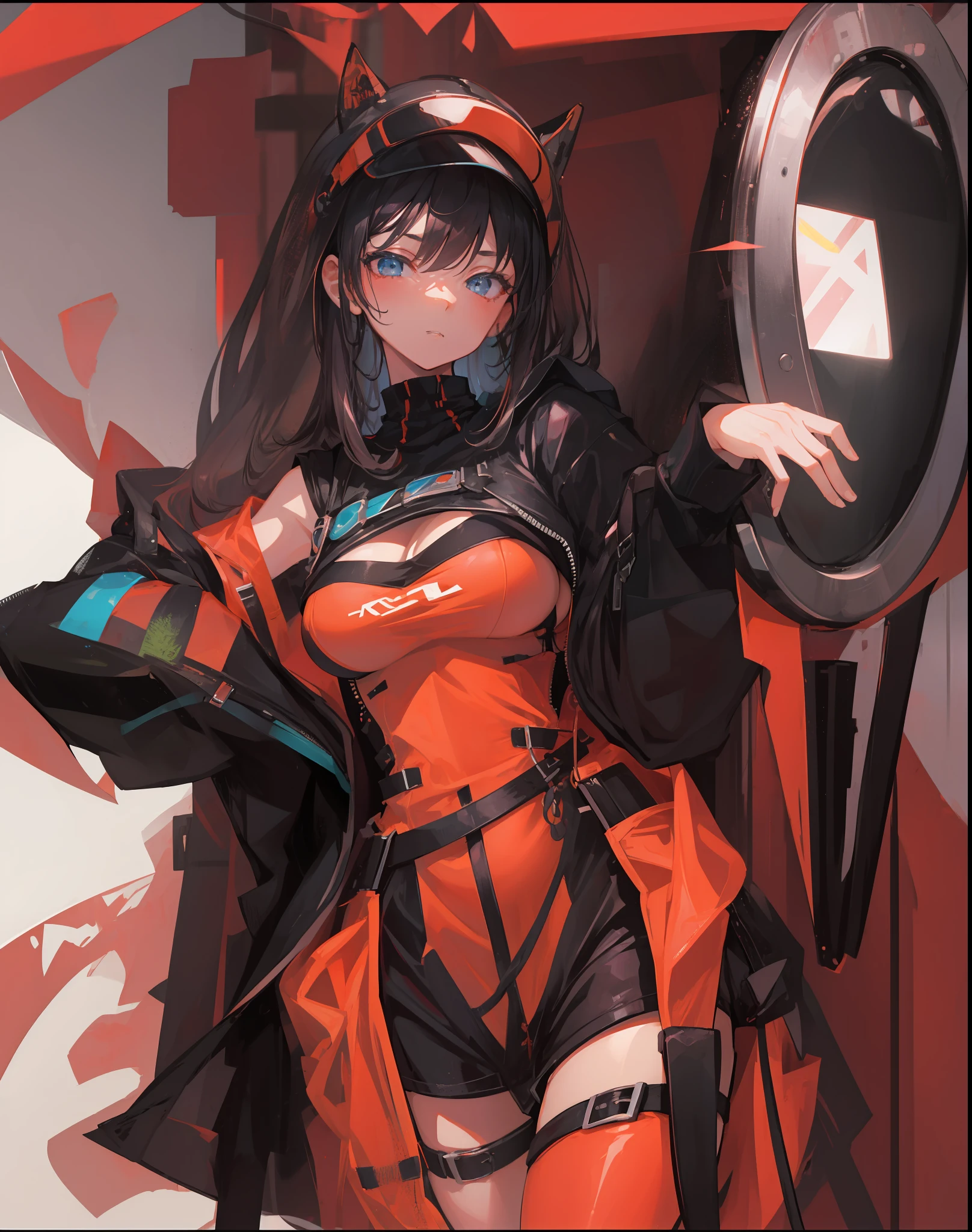 I want an undistorted image of a sexy girl with average boobs