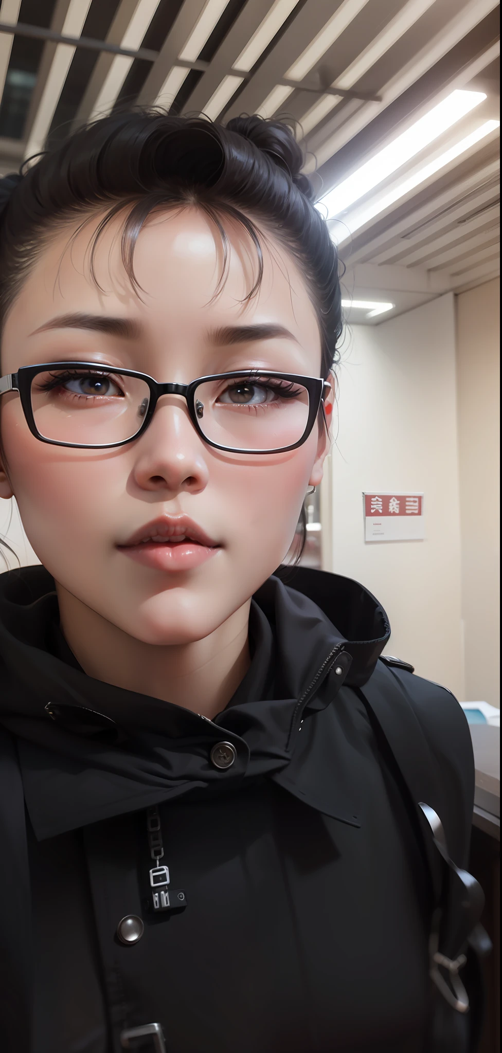 Become a Chinese woman with a perfect body and wearing suspenders