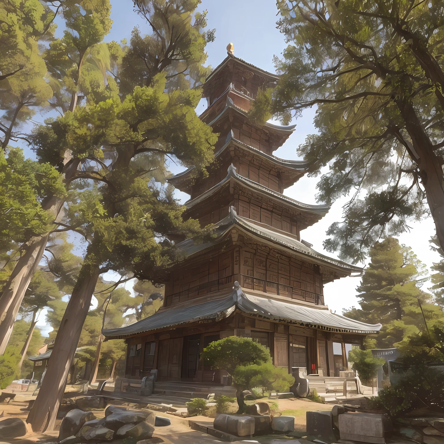 Kaiyuan Temple Pine Tree Ancient Temple --auto