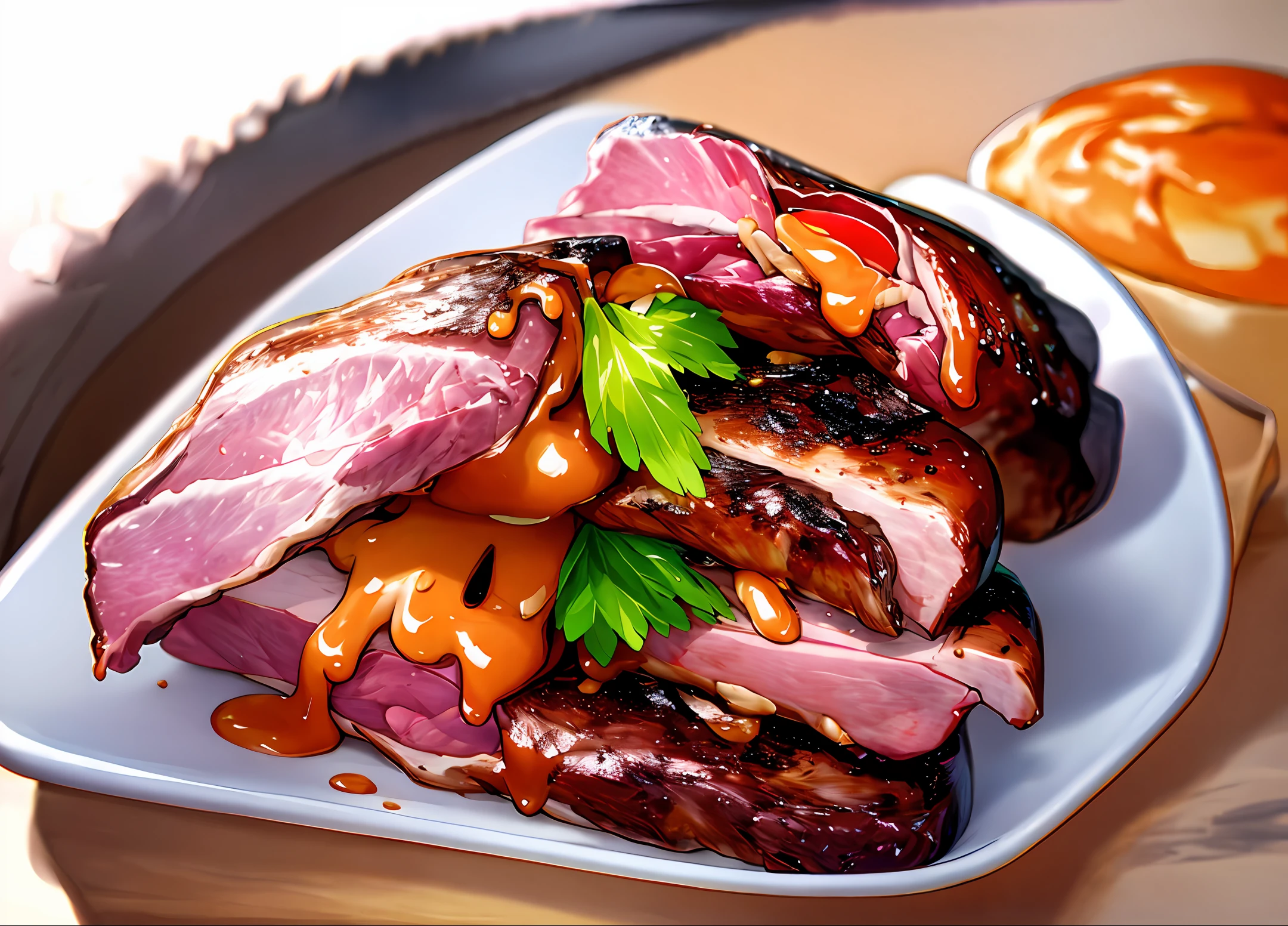 Food meat cartoon up to background
