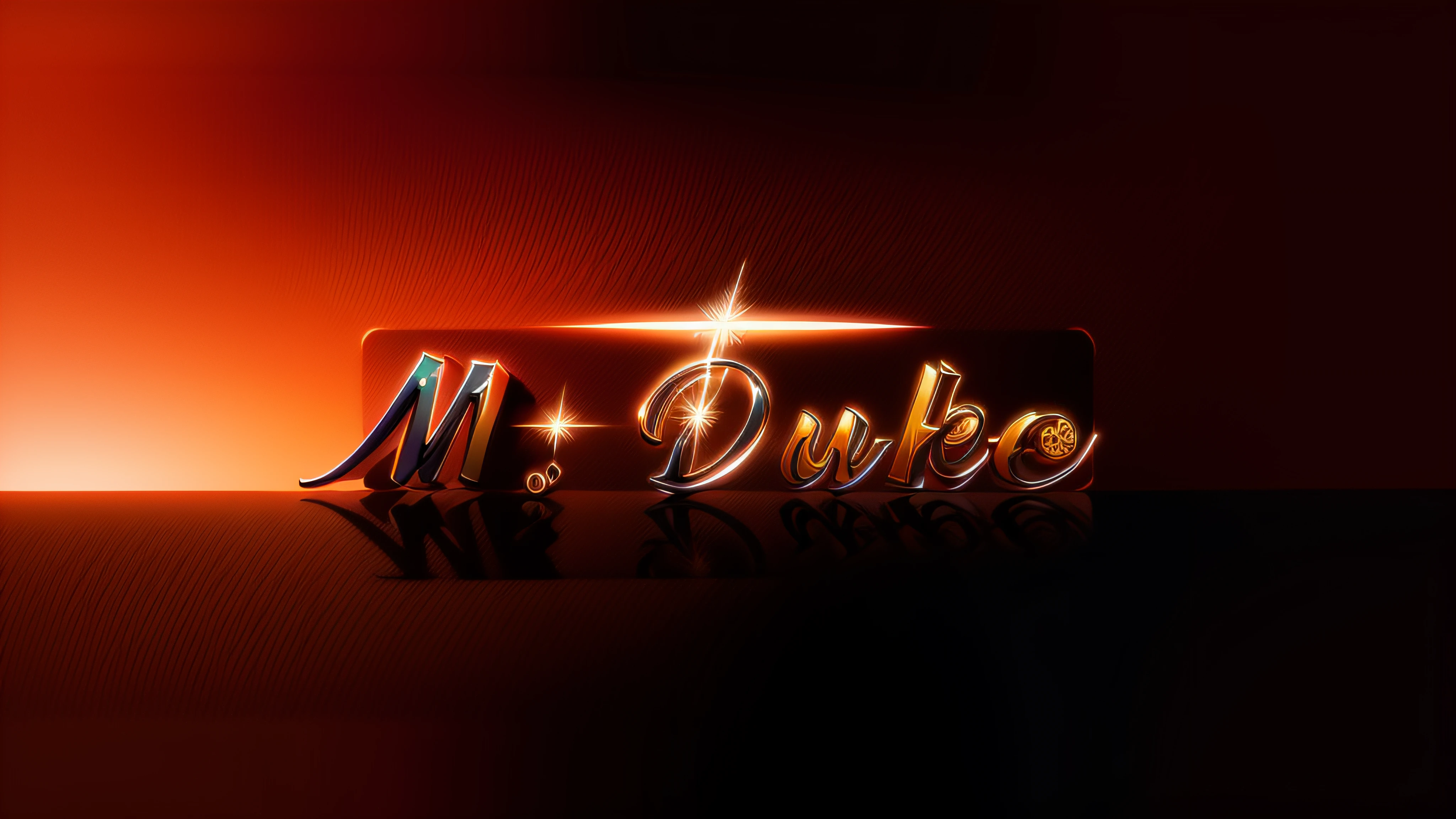 Beautiful logo with the title M. duque,