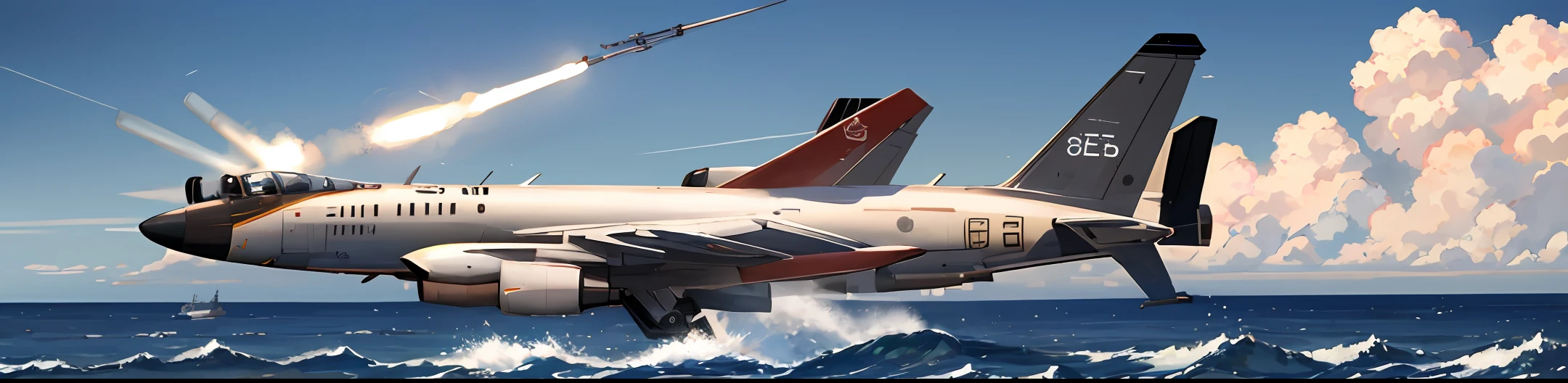 Aircraft carrier UAV mixed fleet missiles