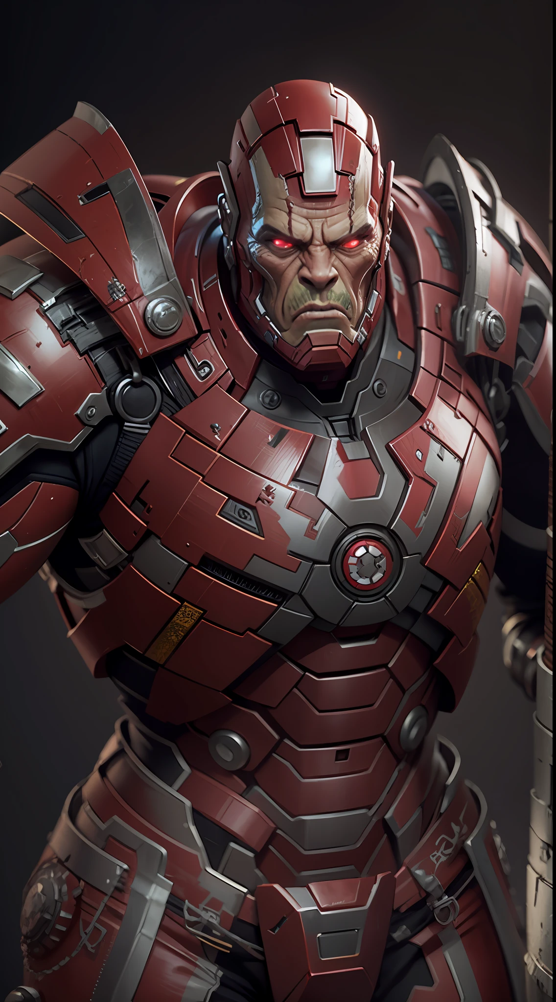 ironman become orc, octane render, unreal engine, highly detailed, intricate