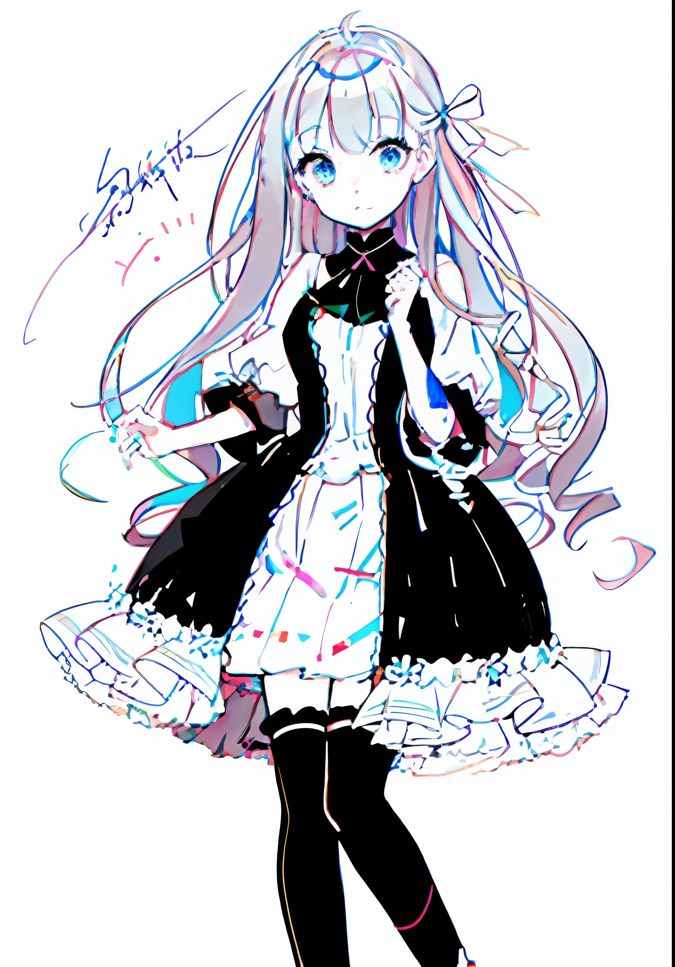 Painting of a girl in a dress,Bow knot, Line art!!, linear art, in dress, small curvaceous loliick black lineart, perfect lineart, clean anime outlines, clean lineart, thick lineart, Line sketch!!, extremely fine ink lineart, Simple lines of art, outline art, Outline sketch, lineart behance hd